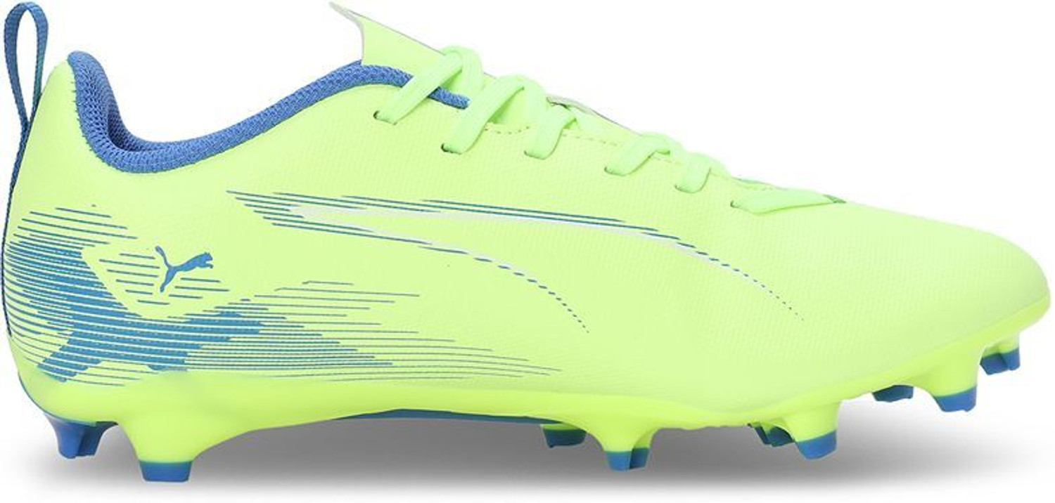 Image of PUMA ULTRA 5 PLAY FG /AG Youth Lace Football Shoes For Boys & Girls (Yellow, 9-10 Years)
