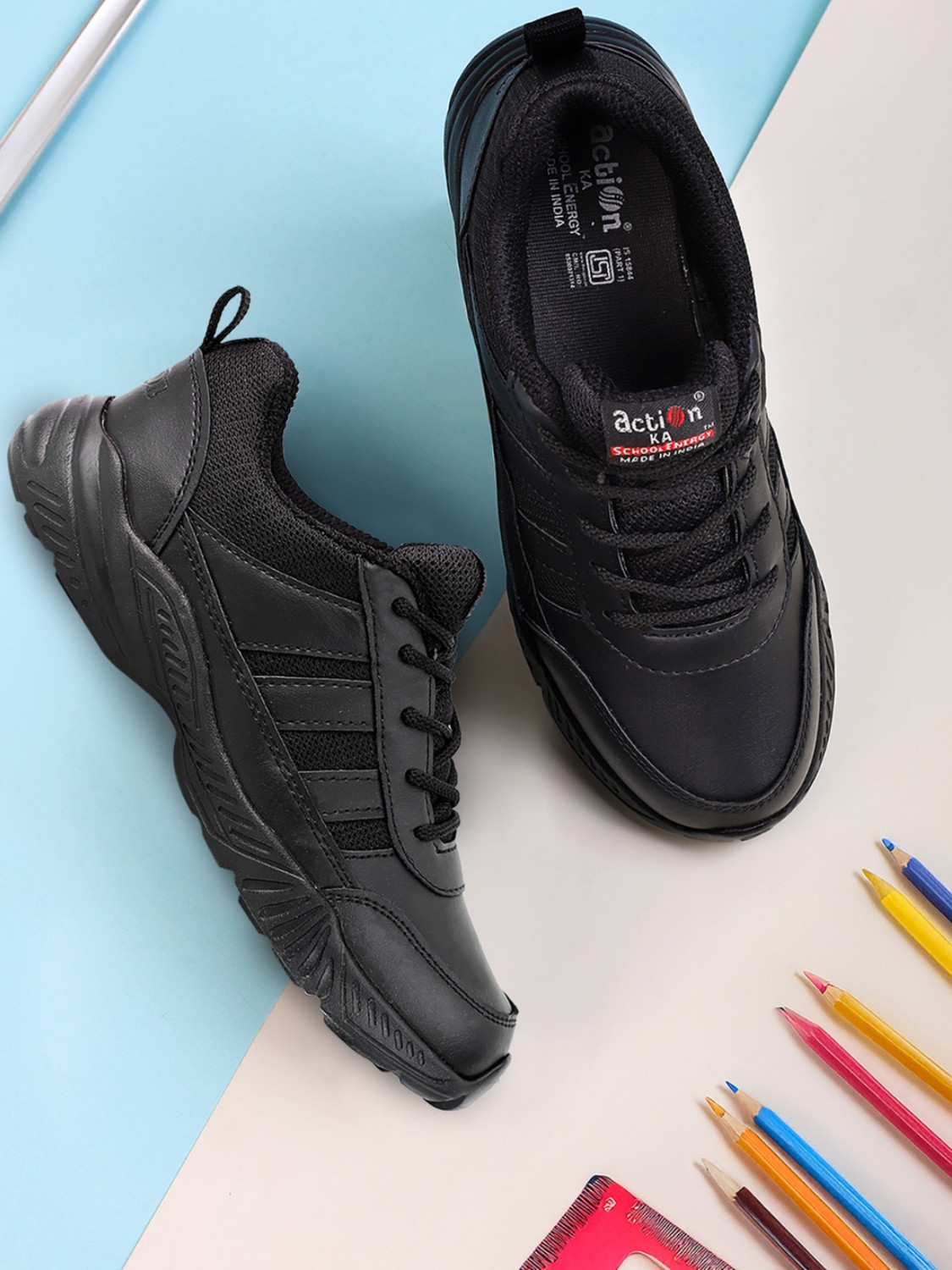 Image of Bata Velcro Oxford Shoes For Boys & Girls (Black, 13-14 Years)