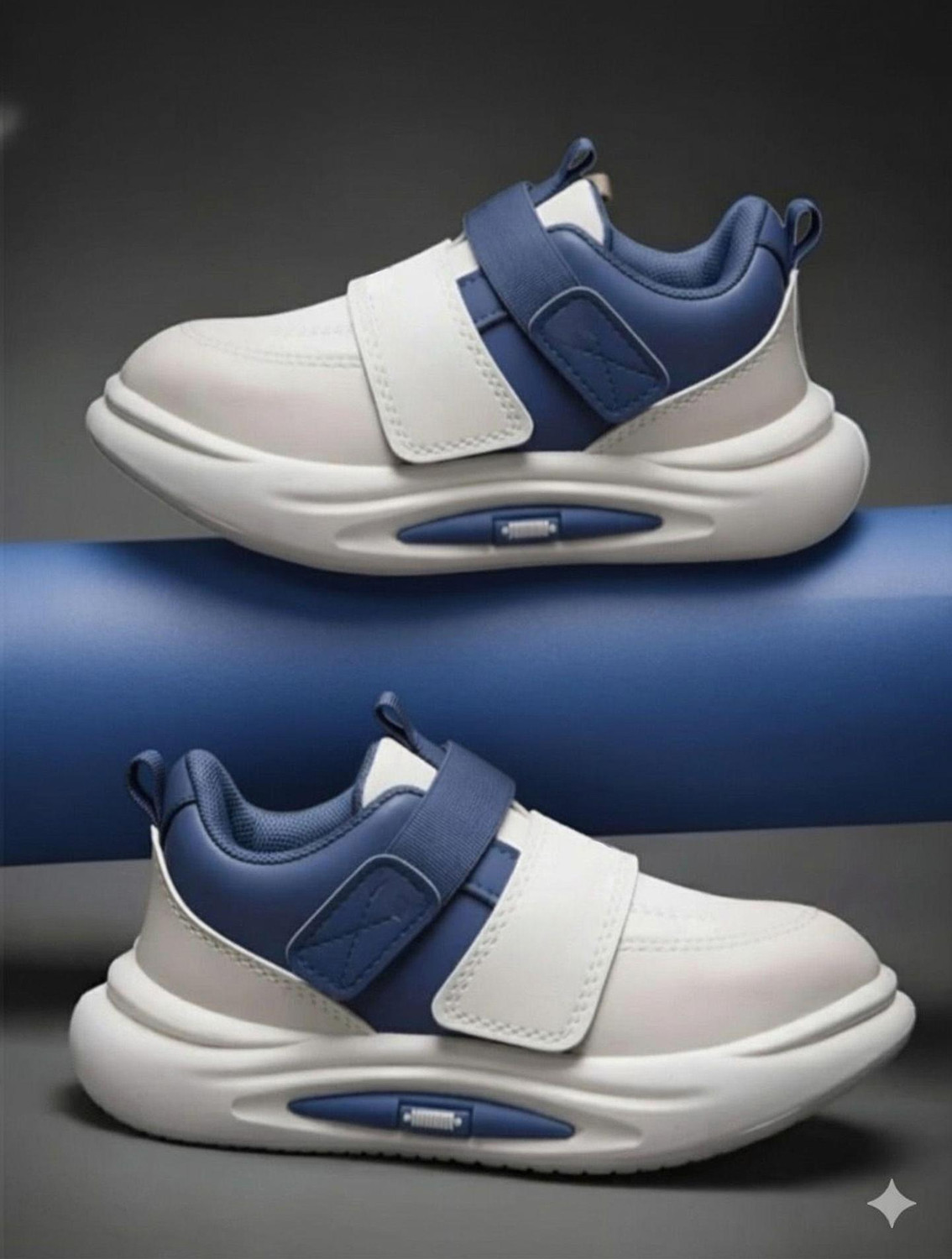 Image of FEETWELL Velcro Sneakers For Boys & Girls (Blue, 5-6 Years)