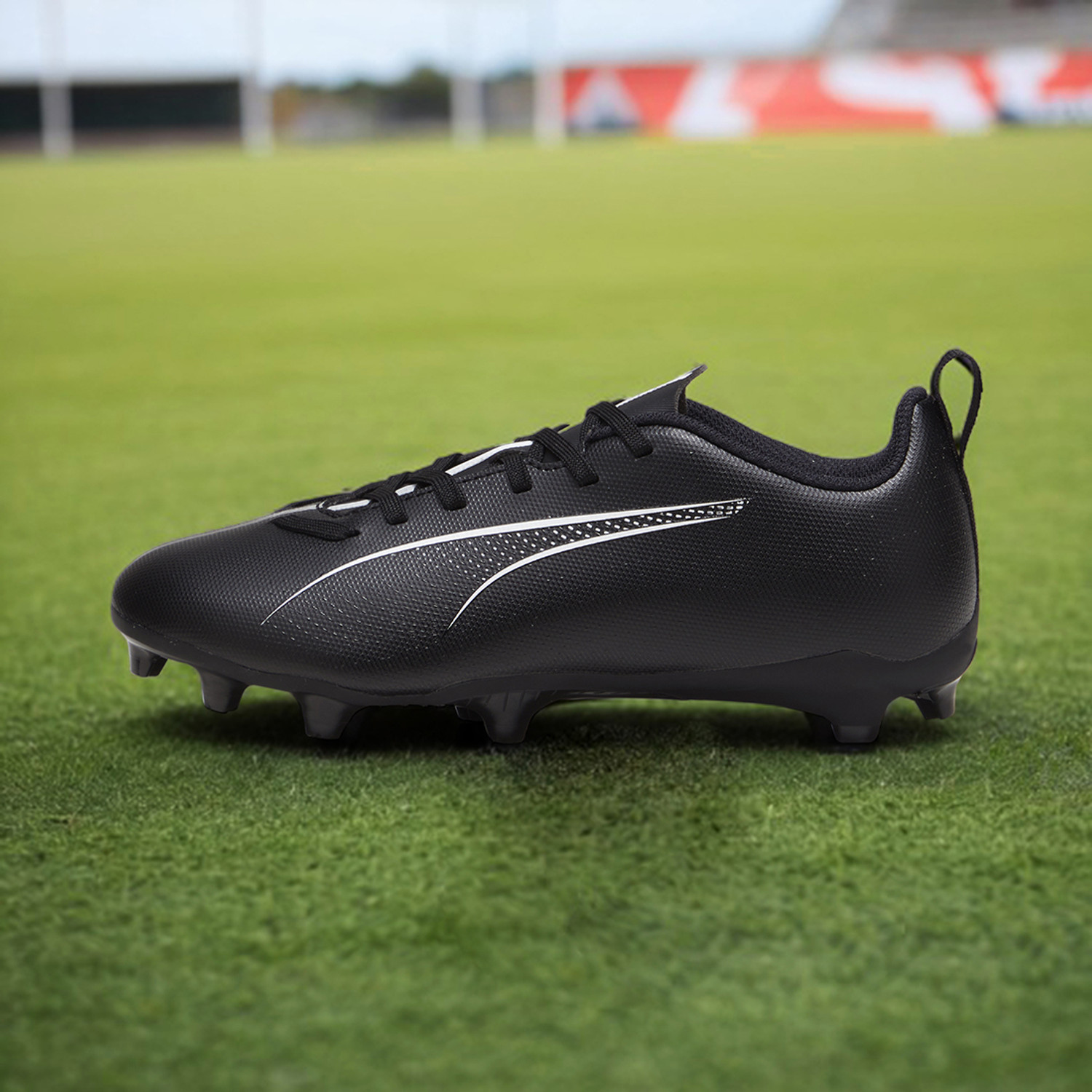 Image of PUMA ULTRA 5 PLAY FG /AG Youth Lace Football Shoes For Boys & Girls (Black, 7-8 Years)
