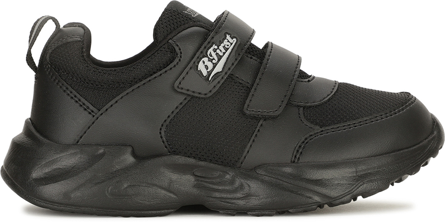 Image of Bata Velcro Oxford Shoes For Boys & Girls (Black, 13-14 Years)