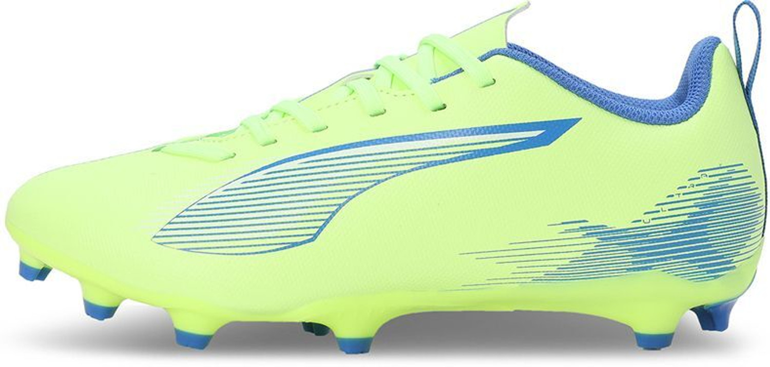 Image of PUMA ULTRA 5 PLAY FG /AG Youth Lace Football Shoes For Boys & Girls (Yellow, 9-10 Years)