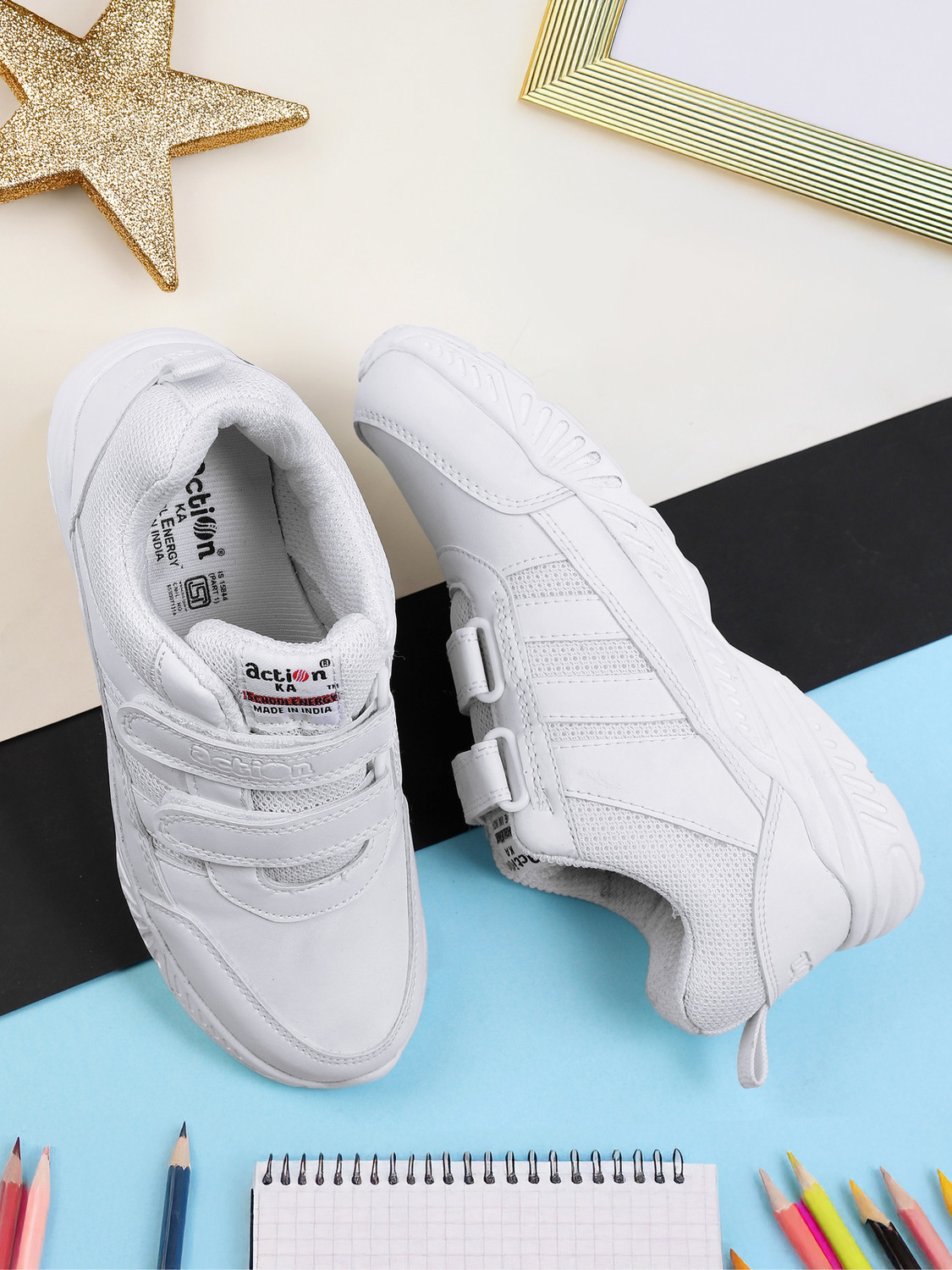 Image of Bata Velcro Oxford Shoes For Boys & Girls (Black, 13-14 Years)