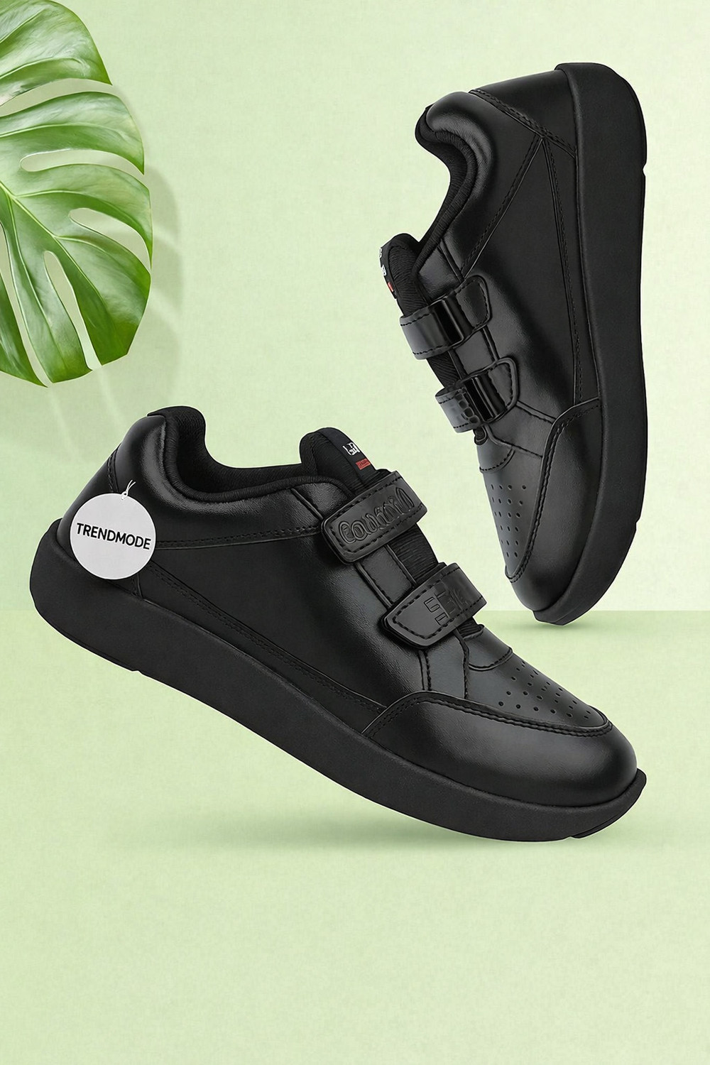 Image of Bata Velcro Oxford Shoes For Boys & Girls (Black, 13-14 Years)