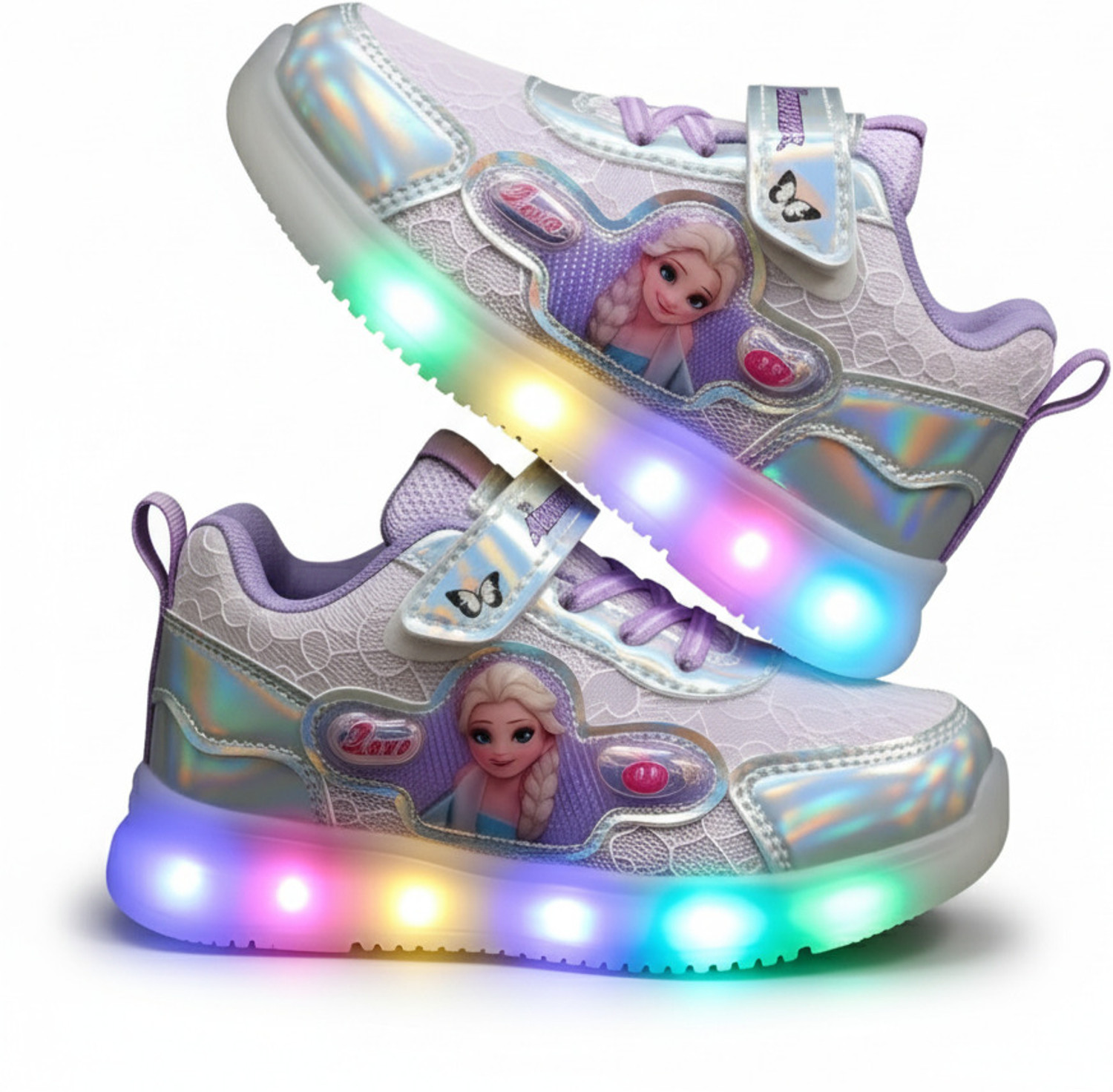 Image of Santhanakid Barbie Velcro Dancing Shoes For Girls (Multicolor, 3-6 Months)