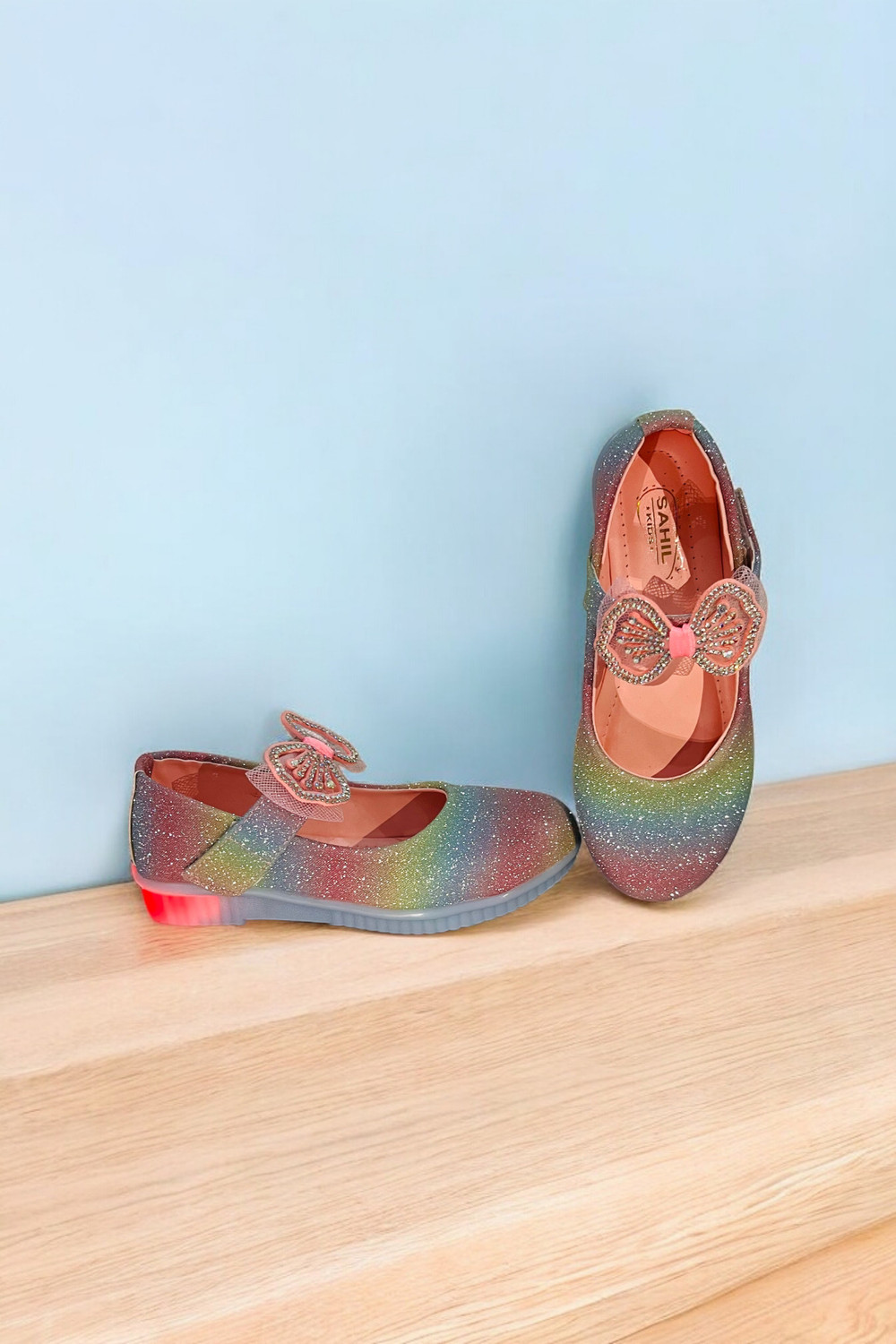 Image of BERSACHE Lace LED Shoes For Boys & Girls (Green, 2-2.5 Years)