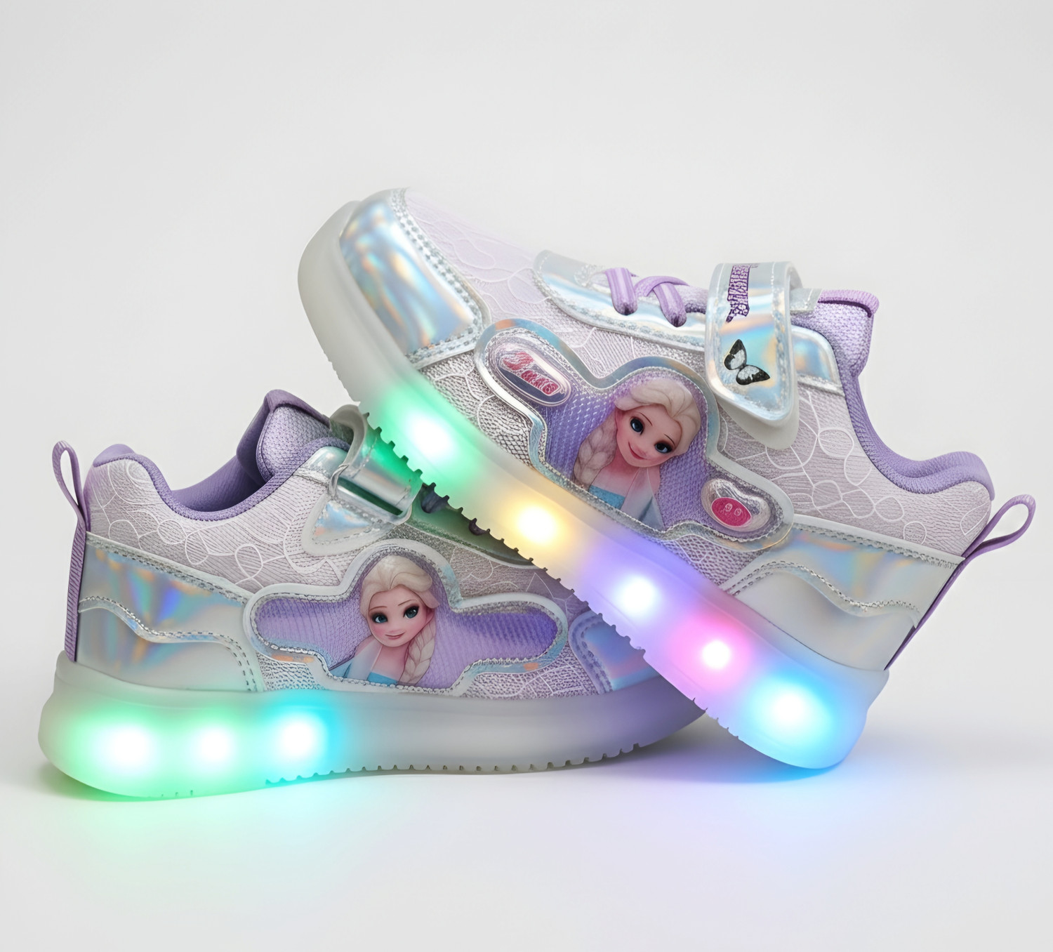 Image of Santhanakid Barbie Velcro Dancing Shoes For Girls (Multicolor, 3-6 Months)