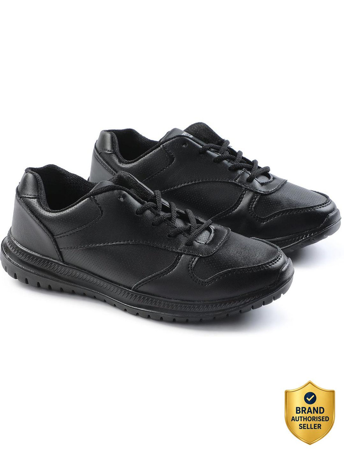 Image of LIBERTY Lace School Shoes For Boys & Girls (Black)
