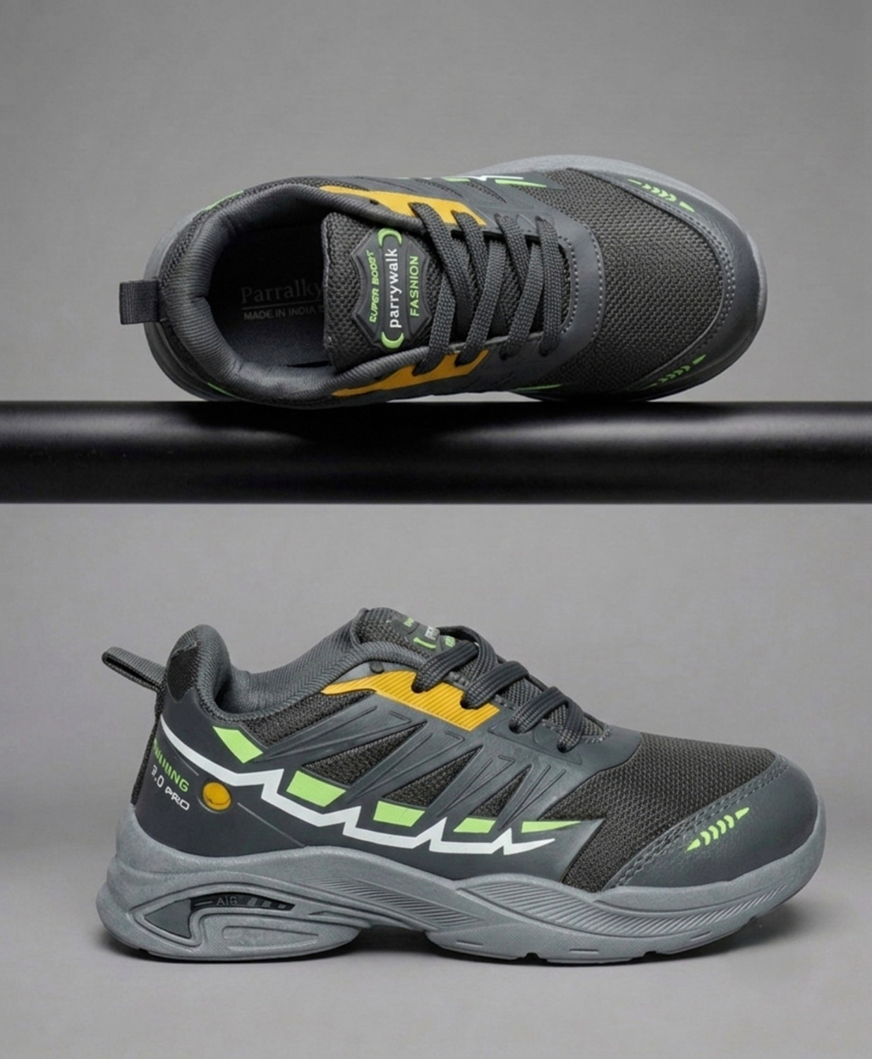 Image of World Wear Footwear Lace Running Shoes For Boys (Blue, 4.5-5 Years)
