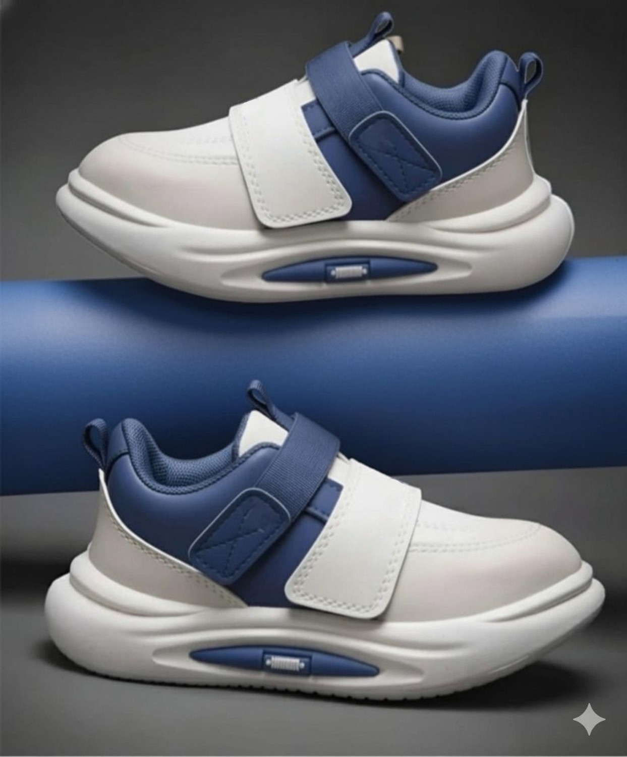 Image of FEETWELL Velcro Sneakers For Boys & Girls (Blue, 5-6 Years)