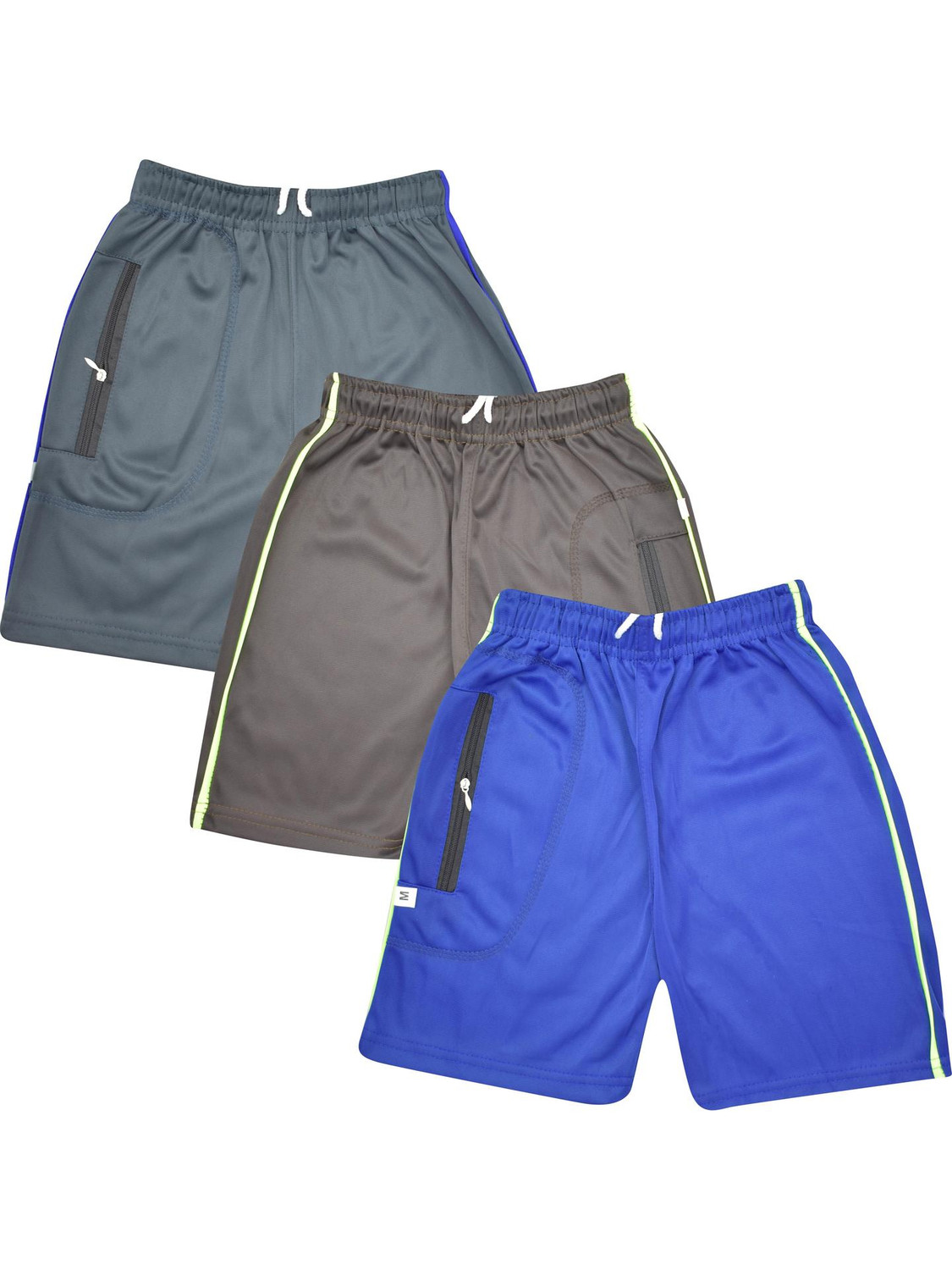 Image of Jisha Short For Boys Casual Solid Polyester (Multicolor, Pack of 3)