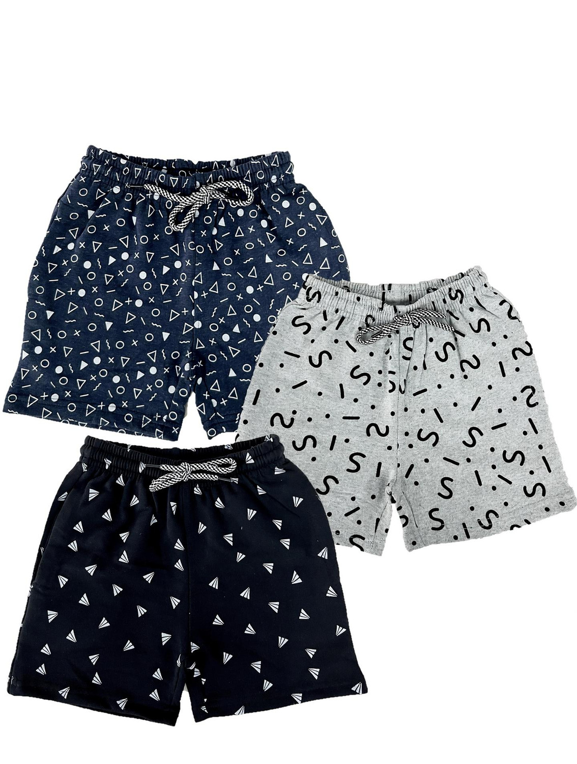 Image of Jisha Short For Boys Casual Solid Polyester (Multicolor, Pack of 3)
