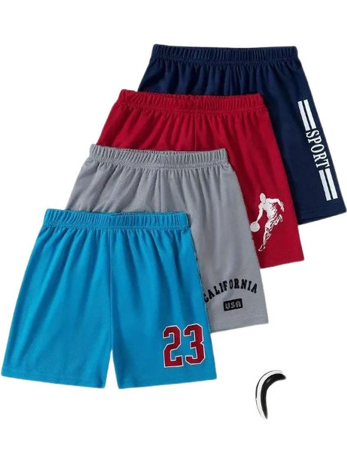 Image of Jisha Short For Boys Casual Solid Polyester (Multicolor, Pack of 3)