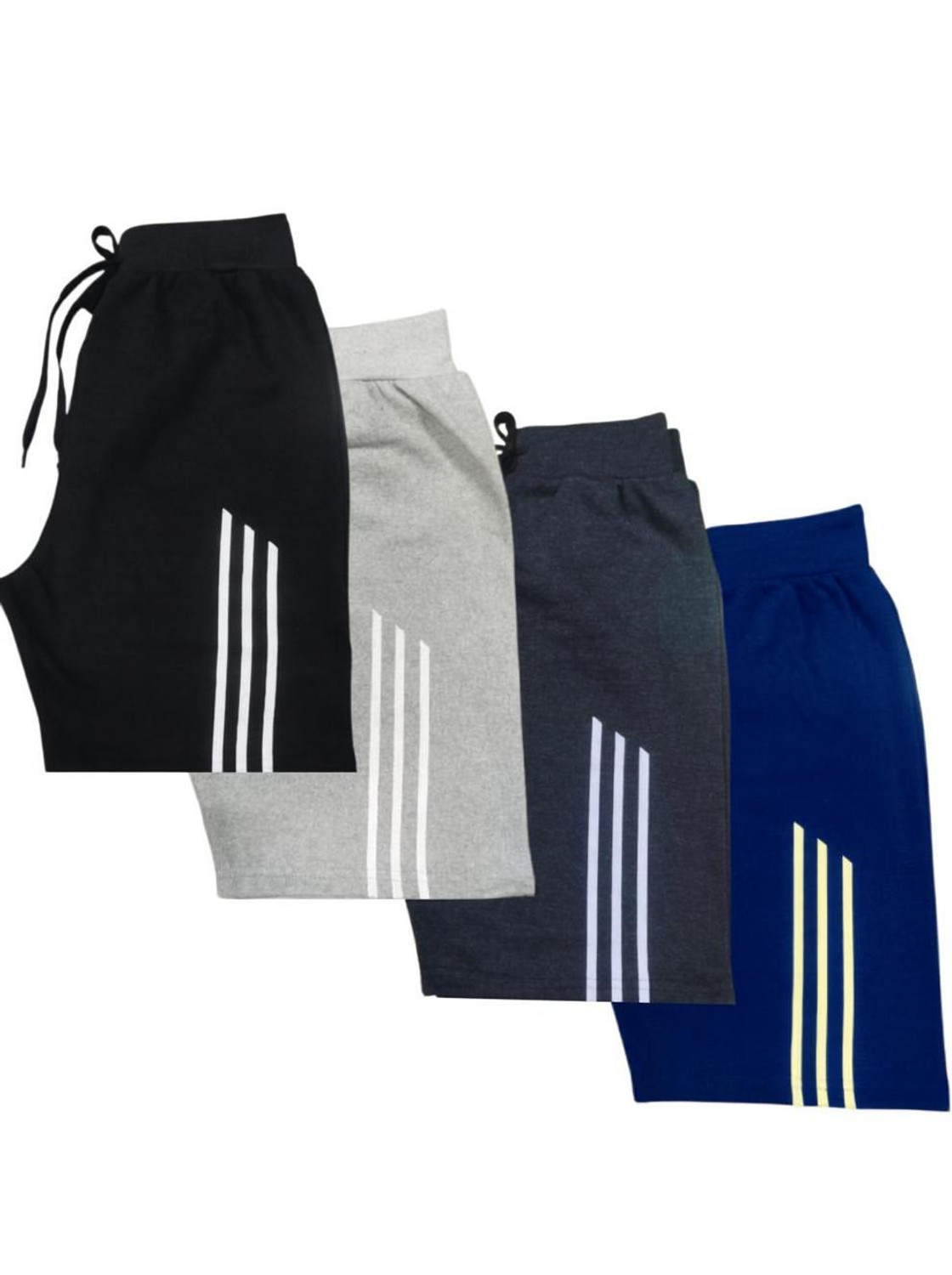 Image of Jisha Short For Boys Casual Solid Polyester (Multicolor, Pack of 3)