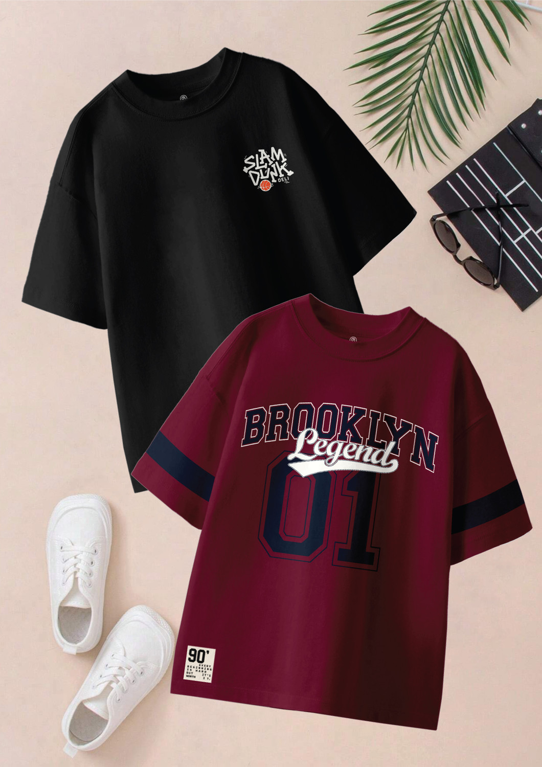 Codez Boys Multicolor Oversized Cotton T-Shirt - Image 5