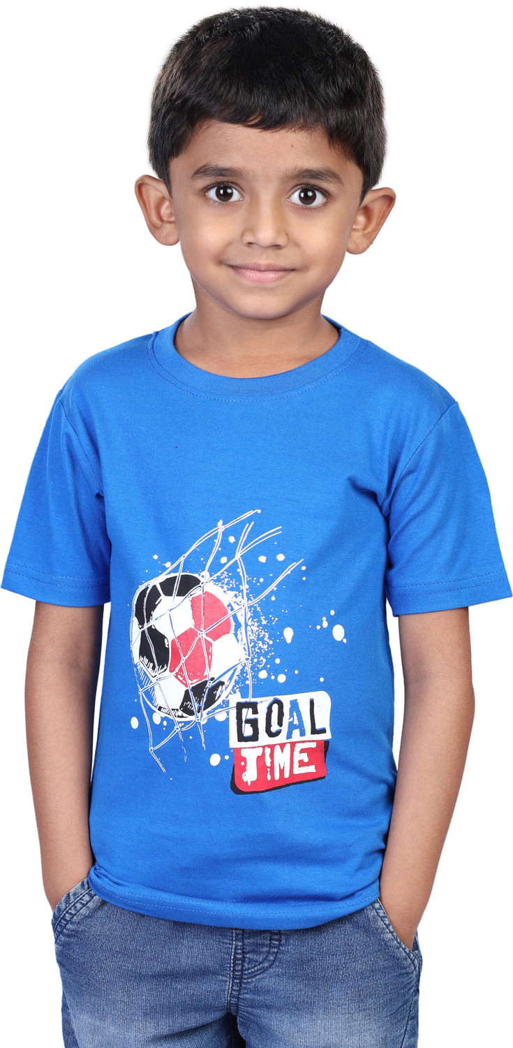 Image of JILZ Boys & Girls Typography Pure Cotton Regular T Shirt (Multicolor, Pack of 5)
