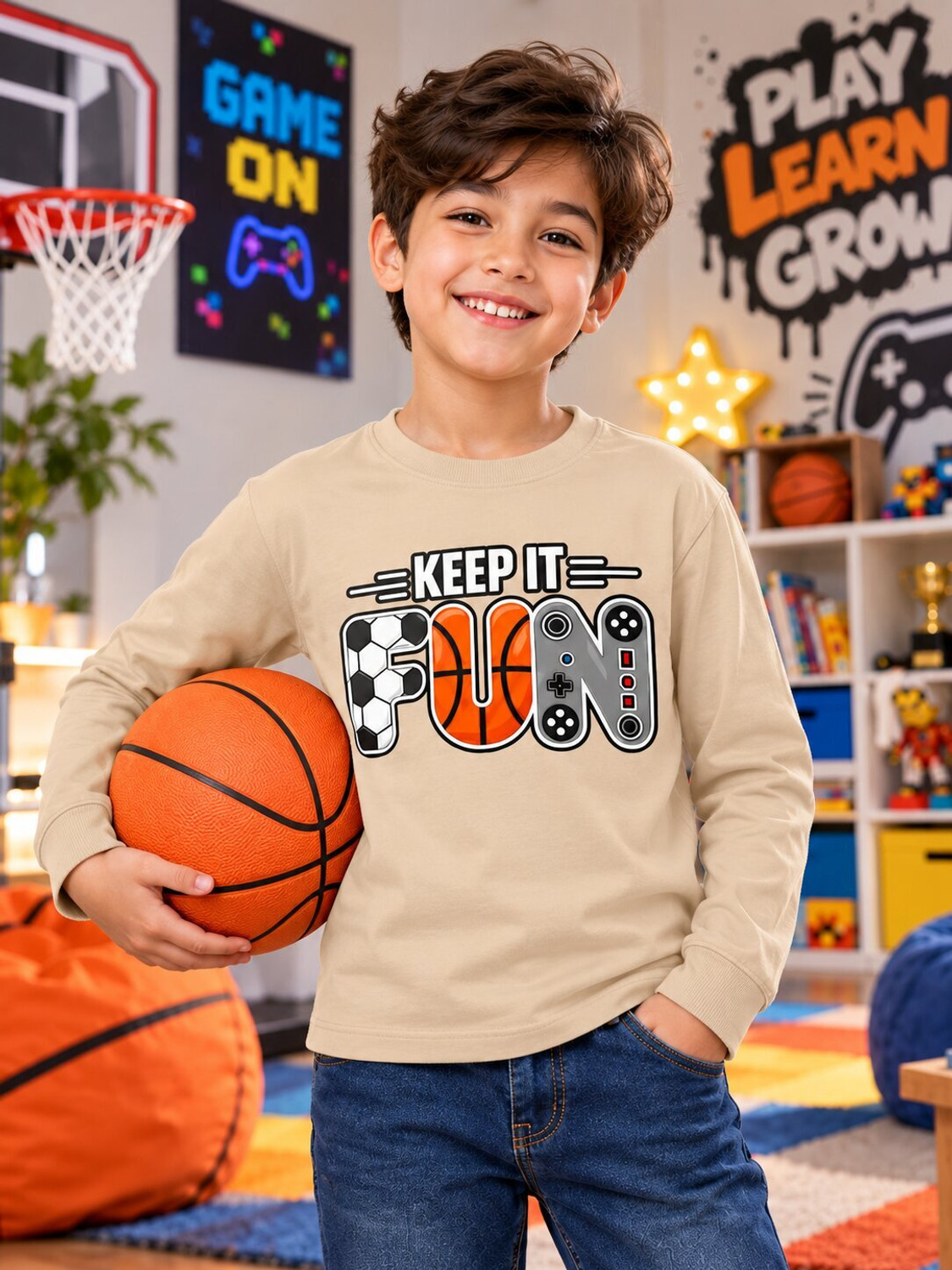Image of Try This Boys Colorblock Cotton Blend Regular T Shirt (Black, Dark Blue, Pack of 1)