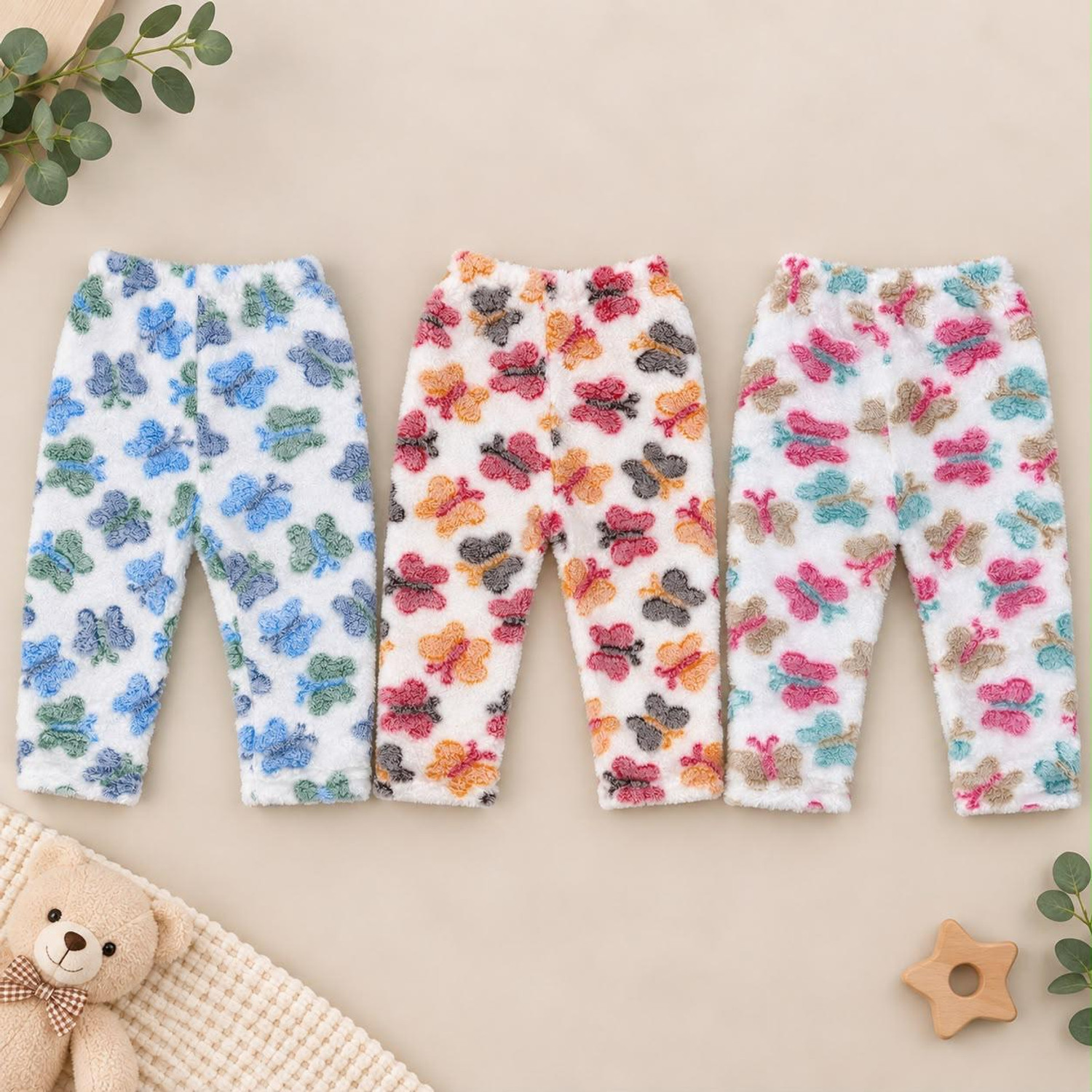 Image of NanoX Track Pant For Baby Boys & Baby Girls (Multicolor, Pack of 3)