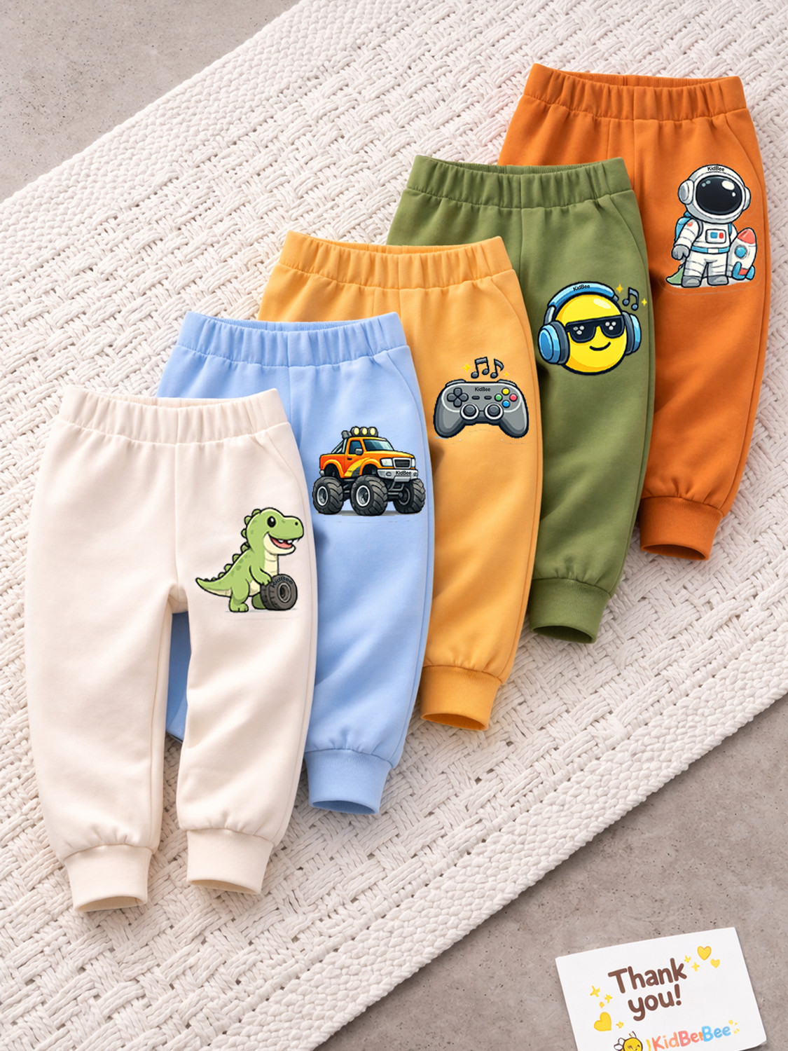 Image of NanoX Track Pant For Baby Boys & Baby Girls (Multicolor, Pack of 3)