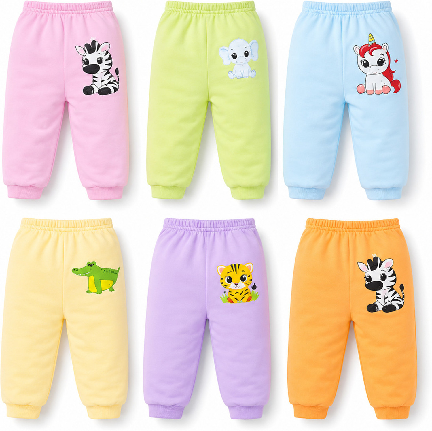 Image of NanoX Track Pant For Baby Boys & Baby Girls (Multicolor, Pack of 3)