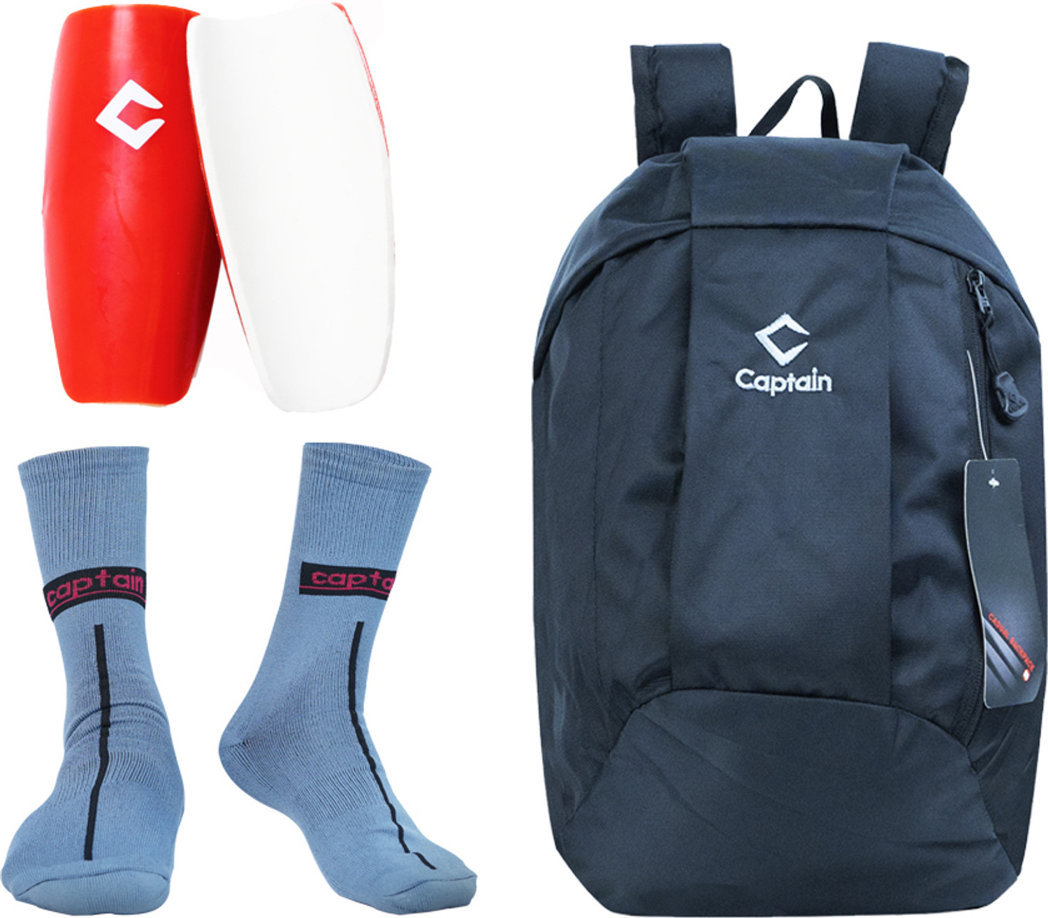 Image of Triangles Sports Hosiery Football Socks Combo with Shin Guard, Leg Sleeve & Shin Guard Supporter Football Kit