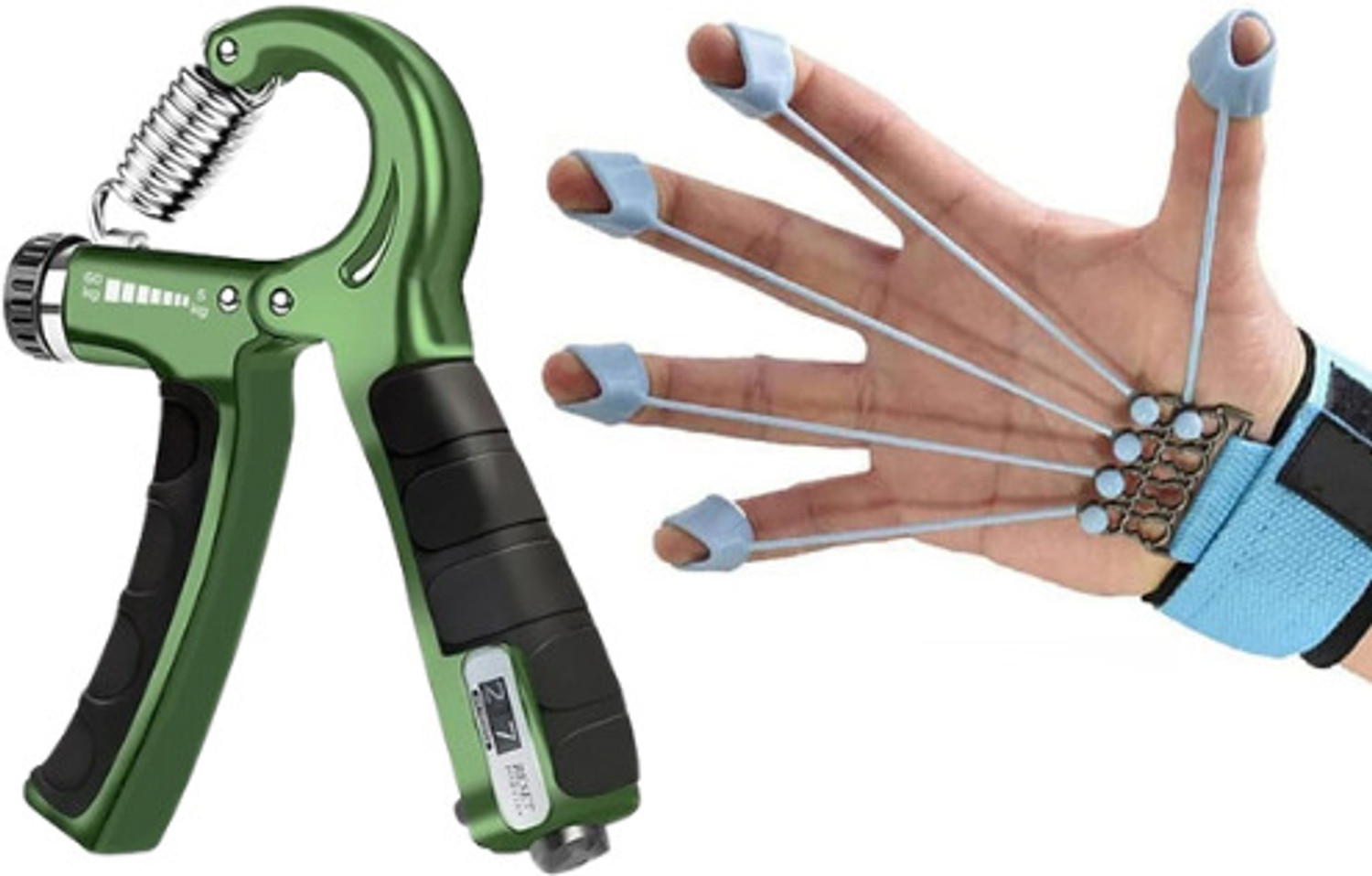Image of iamalot Adjustable Strengthener With Counter | Gripper | Exerciser Hand Grip Fitness Accessory Kit Kit