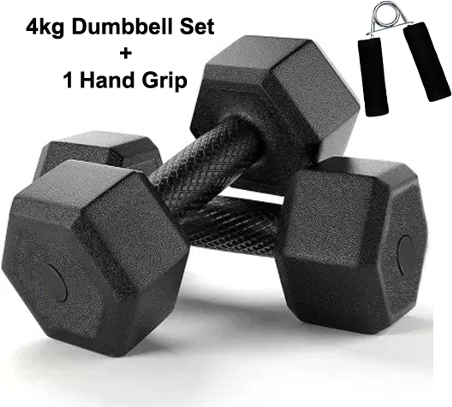 Image of POWER FITNESS 20Kg PVC Dumbbell KIT with dumble rods GYM & FITNESS KIT Fitness Accessory Kit Kit
