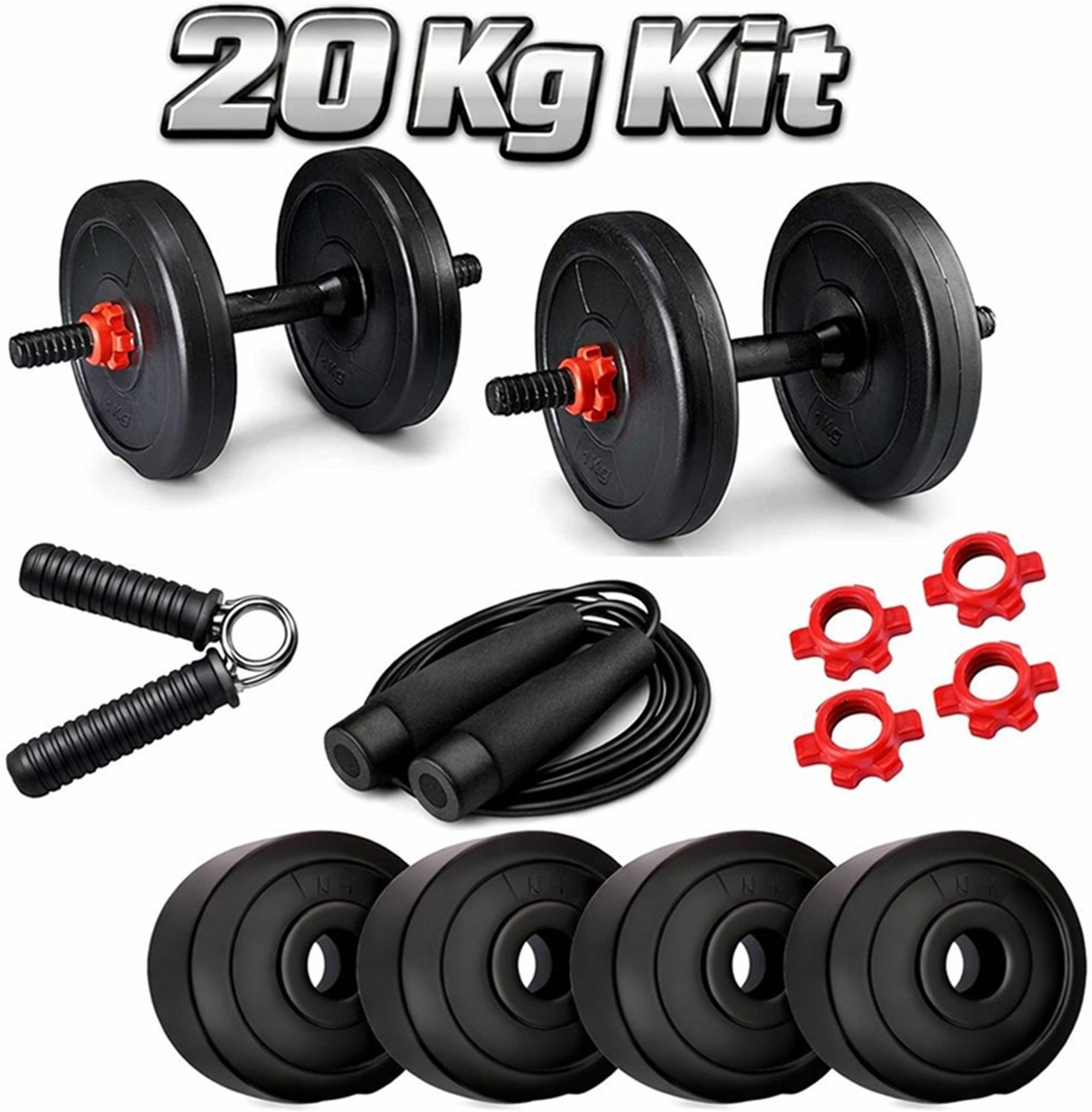 Image of STARHASH 30KG PVC Fitness Training Set Fitness Accessory Kit Kit