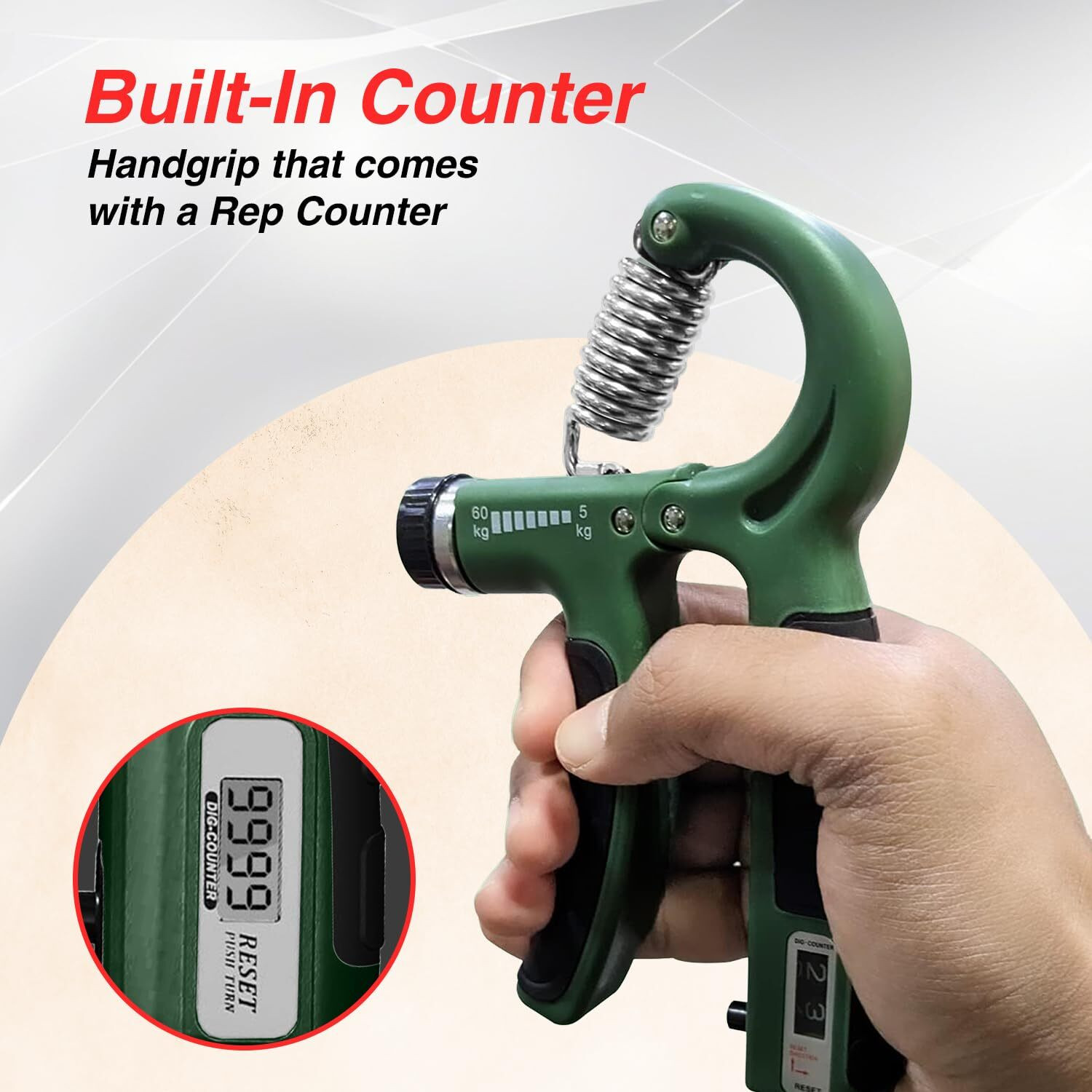 Image of iamalot Adjustable Strengthener With Counter | Gripper | Exerciser Hand Grip Fitness Accessory Kit Kit