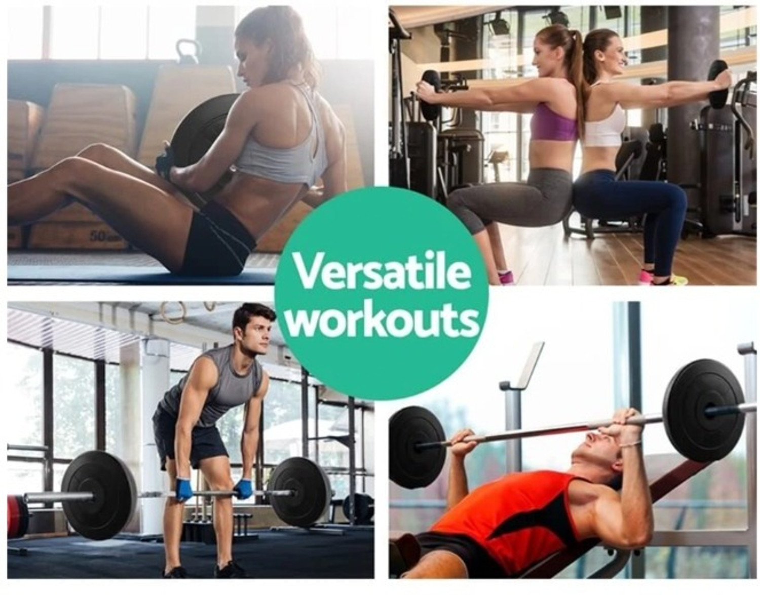 Image of FASTERO FITNESS 30KG Home Gym Dumbbell Plate Set with 3FT Straigh. Fitness Accessory Kit Kit