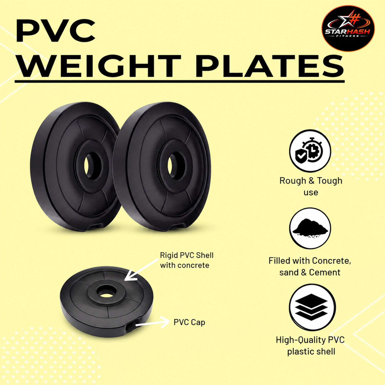 Image of STARHASH 30KG PVC Fitness Training Set Fitness Accessory Kit Kit