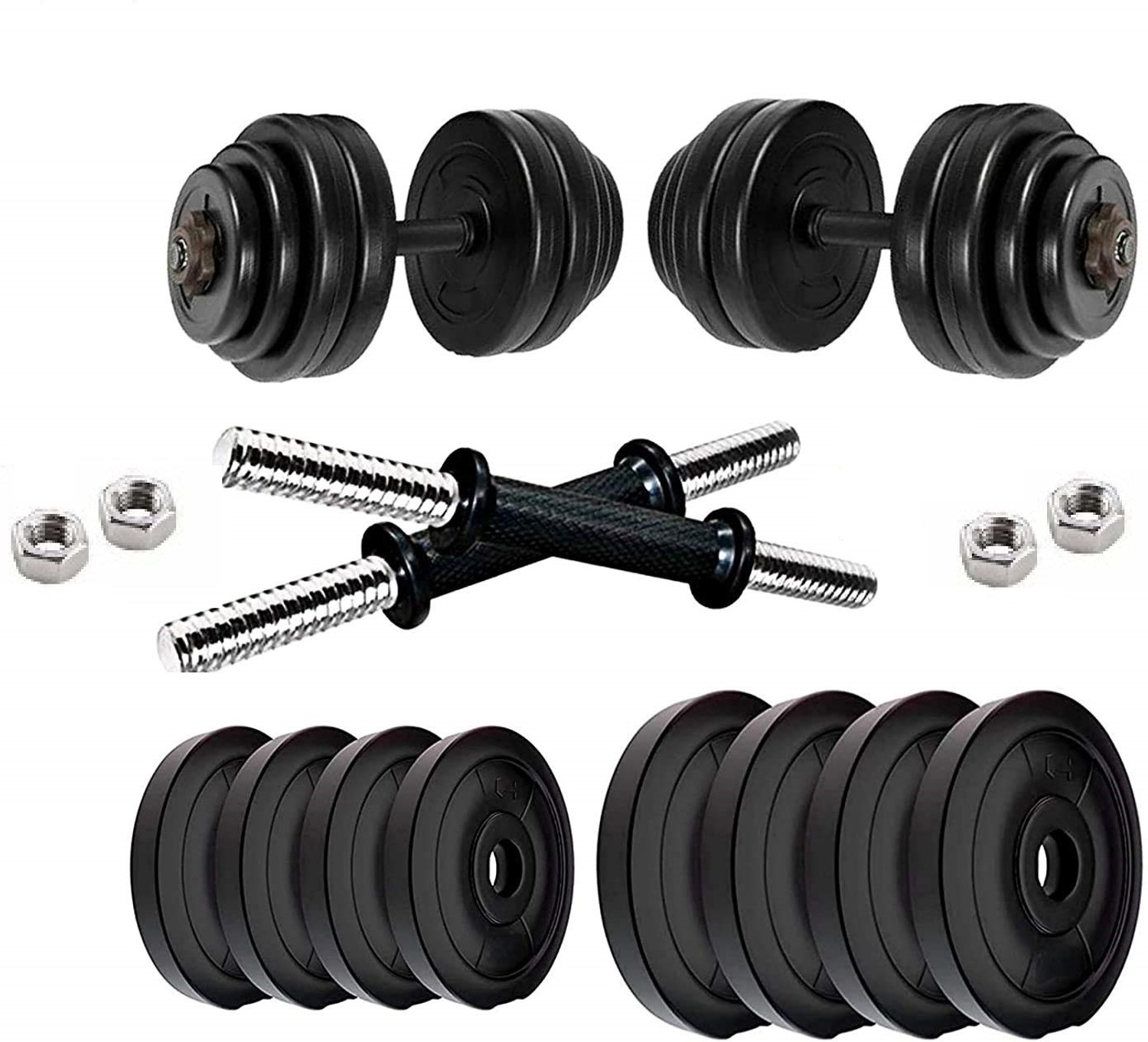 Image of rj fitness 20KG(3KG*4,2KG*4) PVC Adjustable Dumbbell (20 kg)