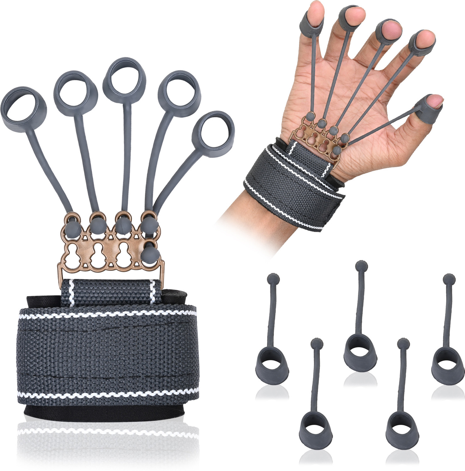 Image of Oddish Push Up Board System, 15 in 1 AND HAND GRIP AND FINGER GRIPPER COMBO PACK Fitness Accessory Kit Kit