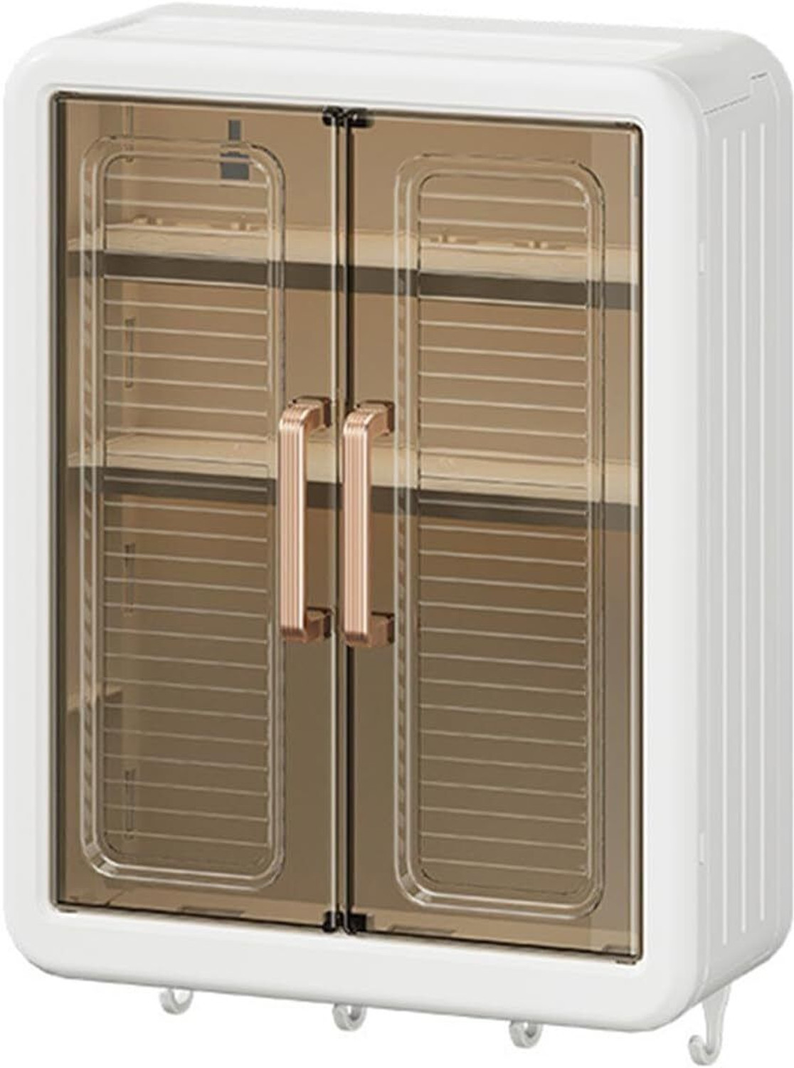Image of Flipkart Perfect Homes Multipurpose Storage Cabinet with Gold Handles & Countertop Unit Storage Engineered Wood Kitchen Cabinet (Finish Color - Noce Lyon, DIY(Do-It-Yourself))