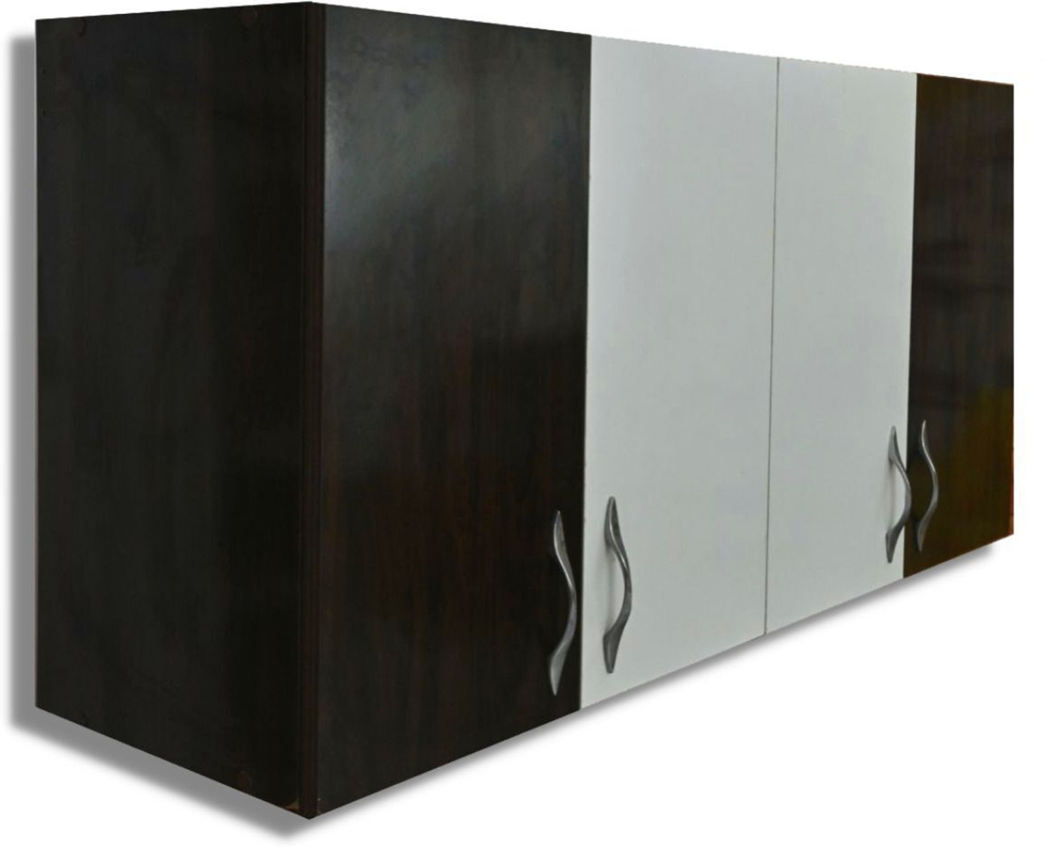 SPECIALITY PANELS Space-Saving 4 Doors Organizer with 4 Shelves Free installation by Brand Engineered Wood Kitchen Cabinet (Finish Color - Rose Wood & White, Pre-assembled) - Image 1