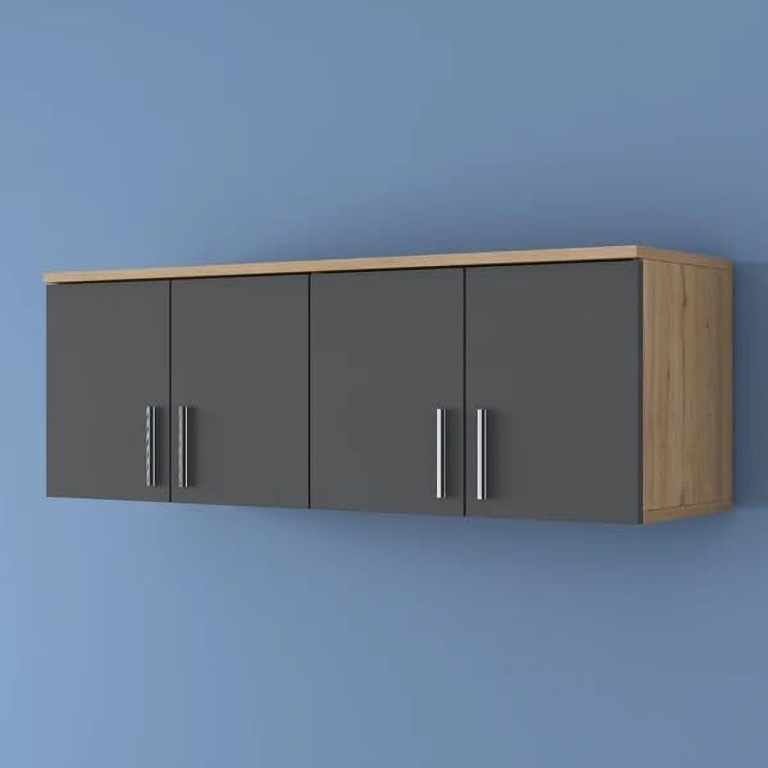 Image of ARLAVYA Plastic Kitchen Cabinet (Finish Color - Brown, DIY(Do-It-Yourself))