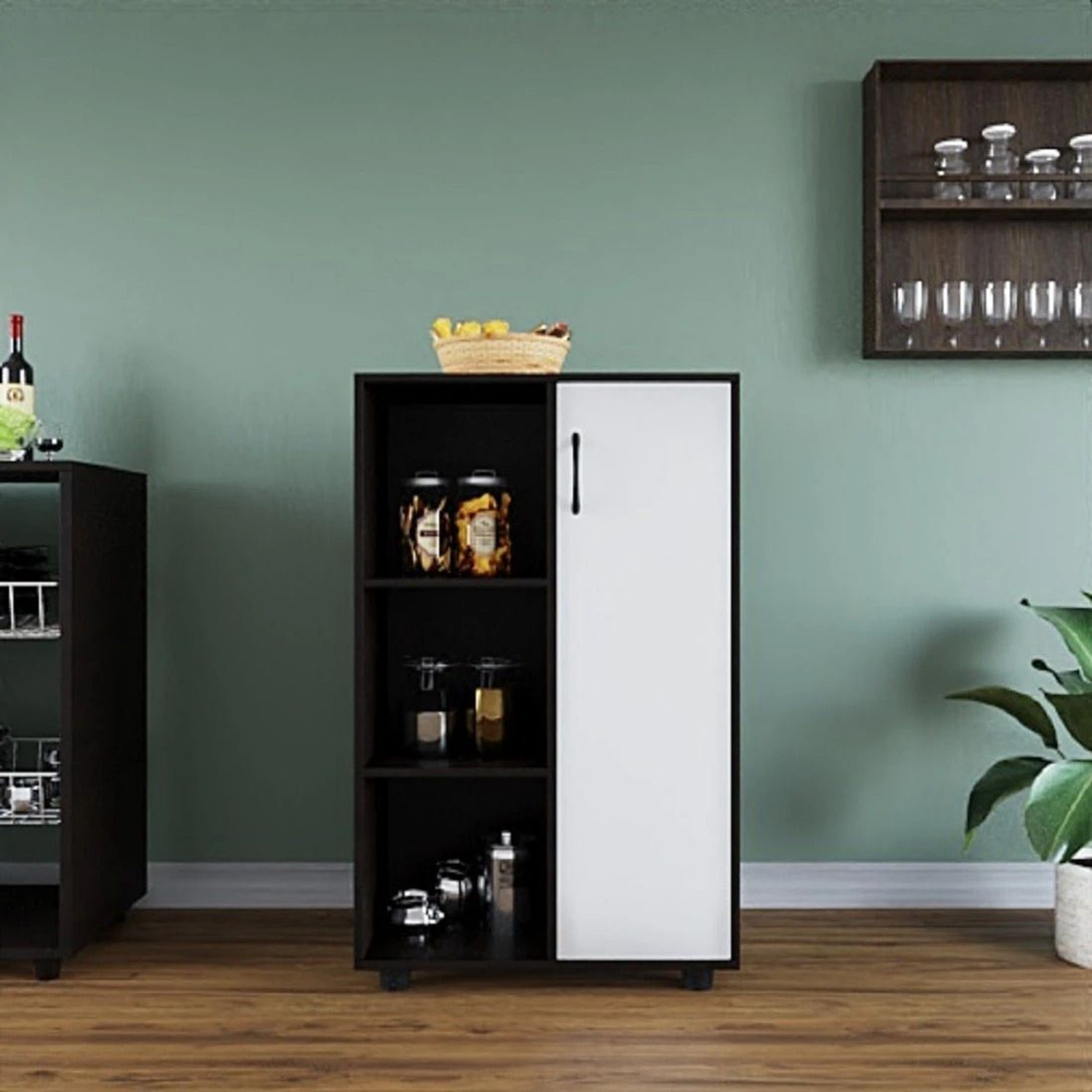 Image of Divysa Modern 2 Door Wall Cabinet for Home & Kitchen Storage with Inner Shelf Engineered Wood Kitchen Cabinet (Finish Color - Asian Light, DIY(Do-It-Yourself))