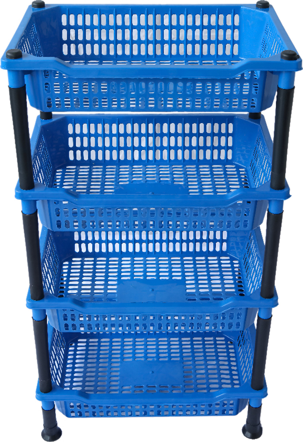 Image of Rosjeet Fruits /Vegetables Kitchen Rack 4t-rack-ble-81 Plastic