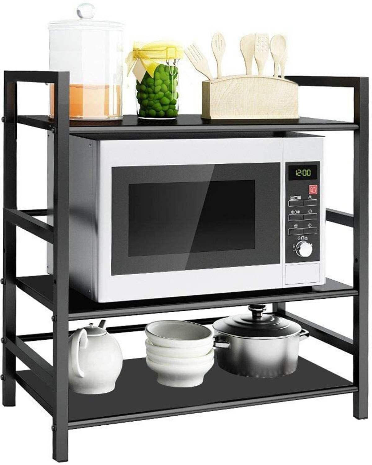 Image of A to Z Hub Containers Kitchen Rack 3 Tier 3 Self Microwave & OTG Stand,Kitchen Oven Stand,Kitchen Items,Oven Rack Iron