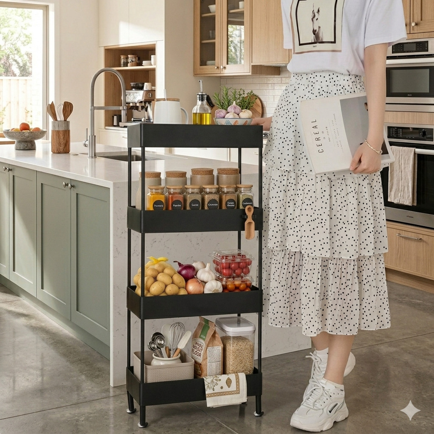Image of RKE Storage Rack 4 Layers Plastic Collapsible Shoe Stand (Tray rack 4 row., 4 Shelves, DIY(Do-It-Yourself))