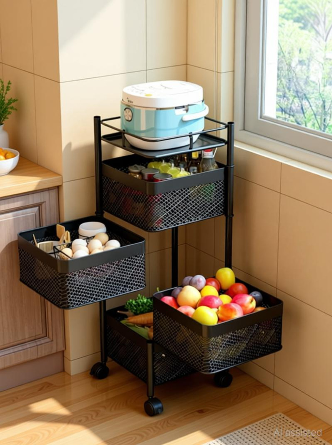 ADMIN INDUSTRIES Fruits/Vegetables Kitchen Rack - Image 1
