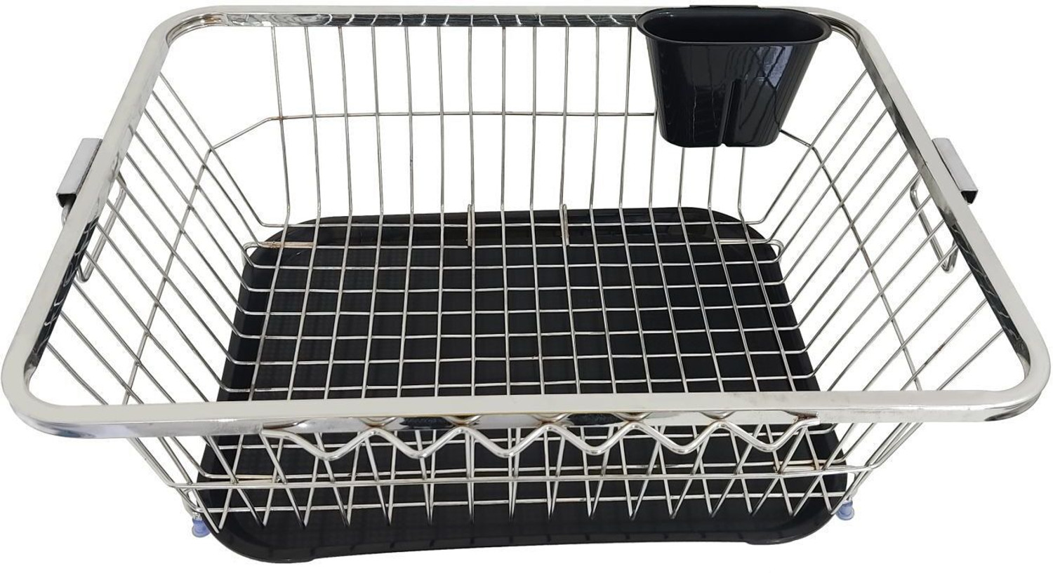 Image of GESCHIR Matka Kitchen Rack Heavy stainless steel Matka stand with plastic tray Plant stand gamla stand Steel
