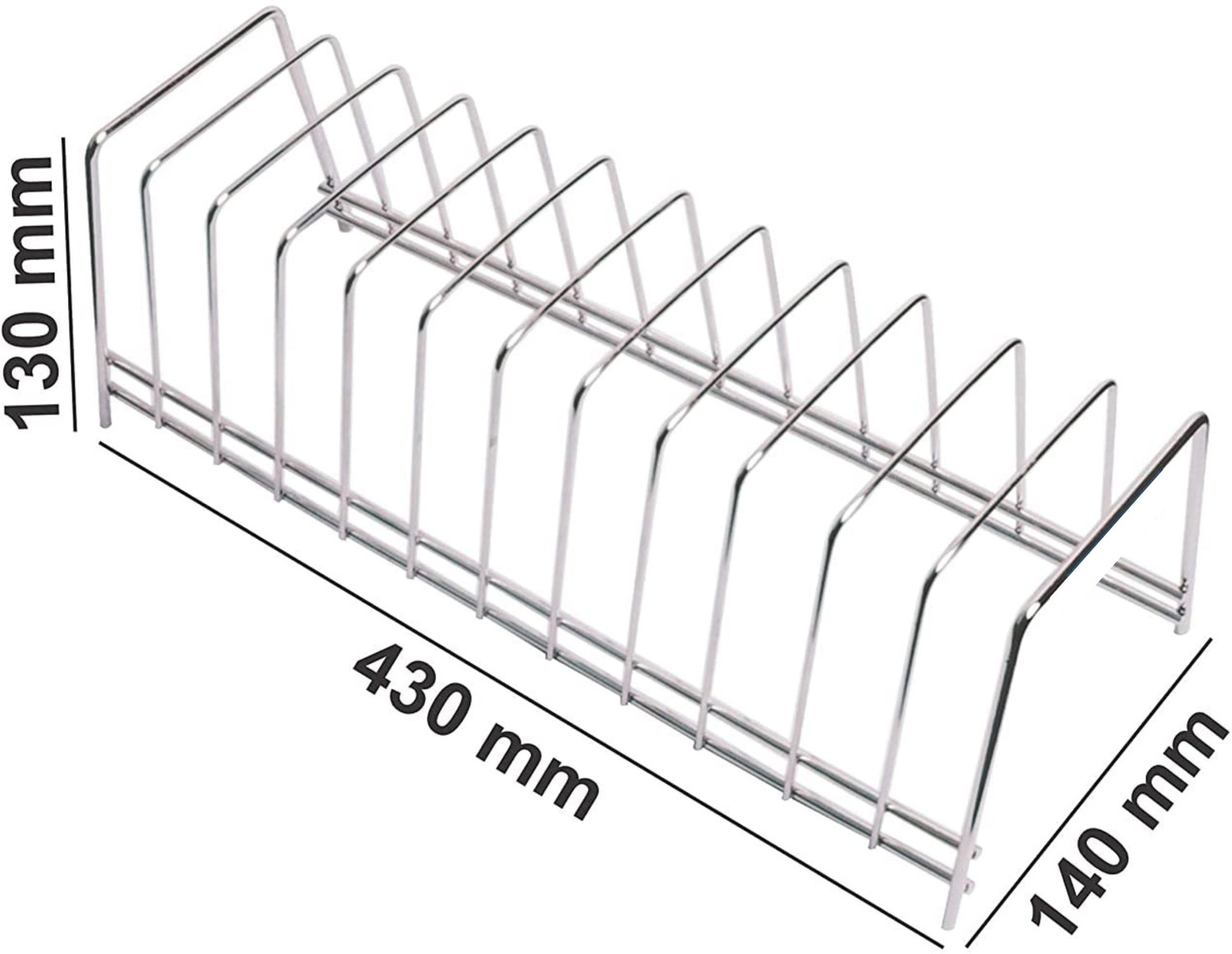 Image of SHELFINDIA 12 Plate Stand for Kitchen | Stainless Steel Dish Drying Rack | PACK OF 1 Dinner Plate
