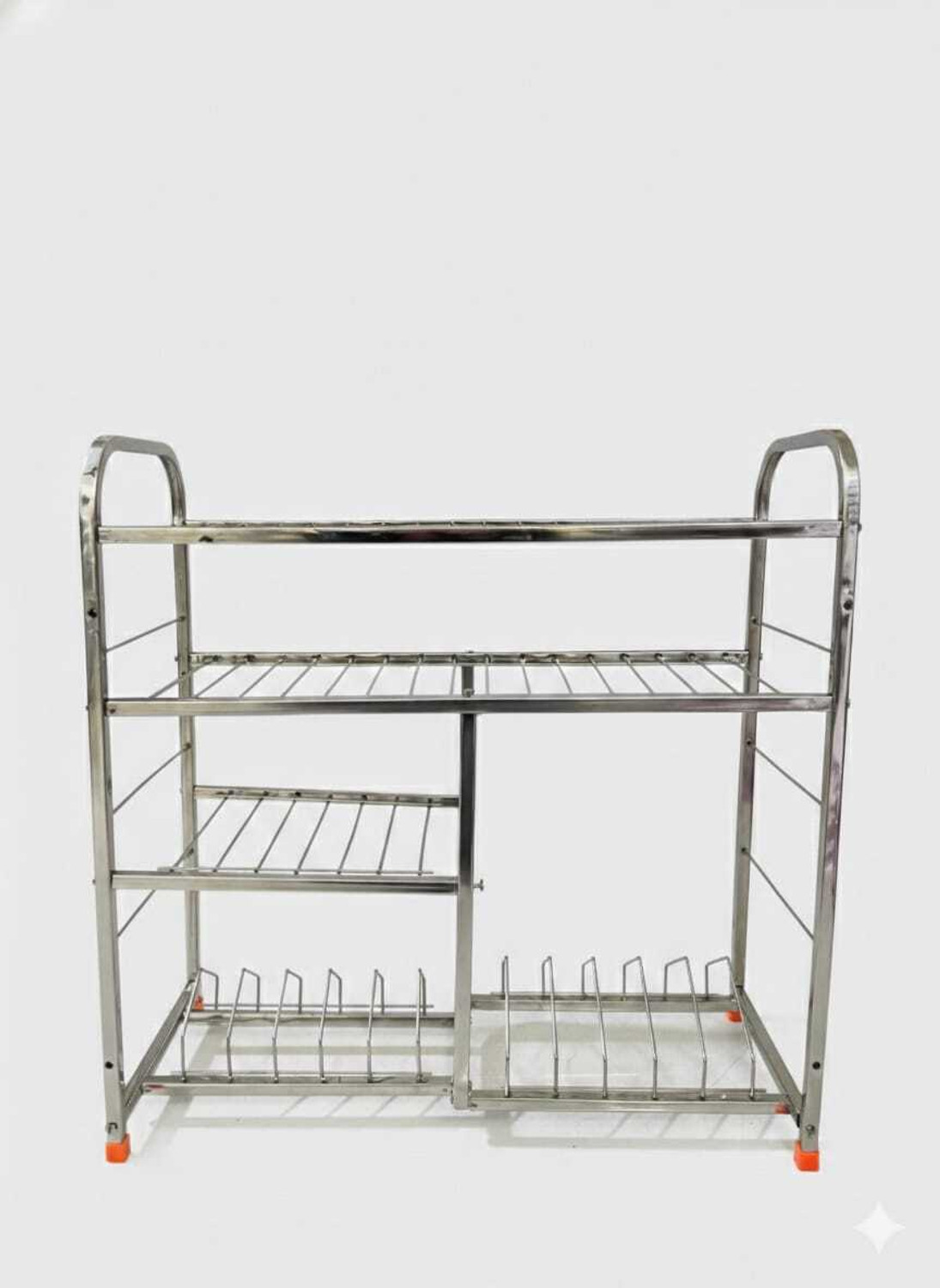 Image of GESCHIR Matka Kitchen Rack Heavy stainless steel Matka stand with plastic tray Plant stand gamla stand Steel
