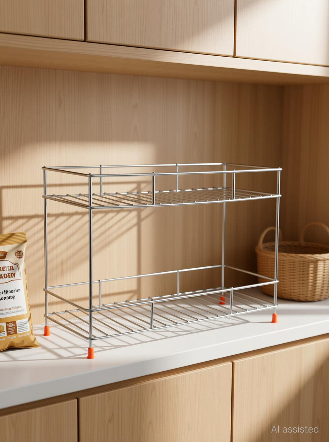 Image of Pureus Chakla /Belan Kitchen Rack CHAKLA BELAN STAND Stainless Steel For Kitchen Steel