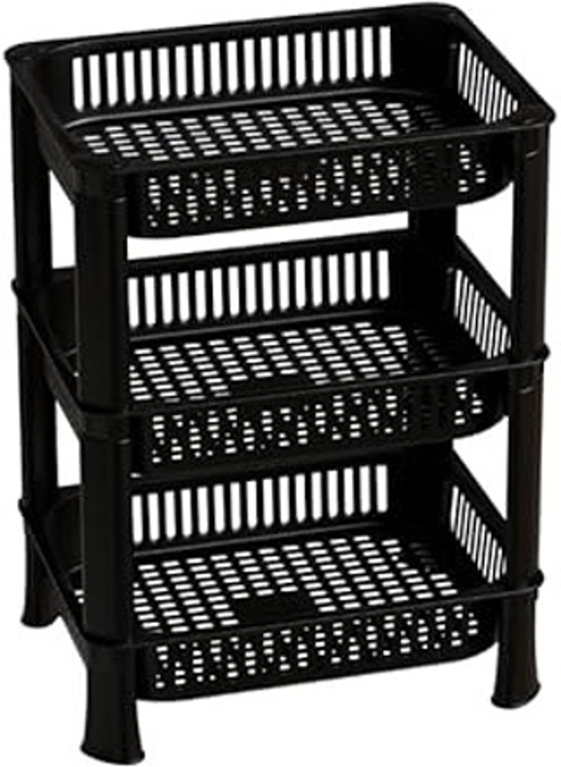 Image of Rosjeet Fruits /Vegetables Kitchen Rack 4t-rack-ble-81 Plastic