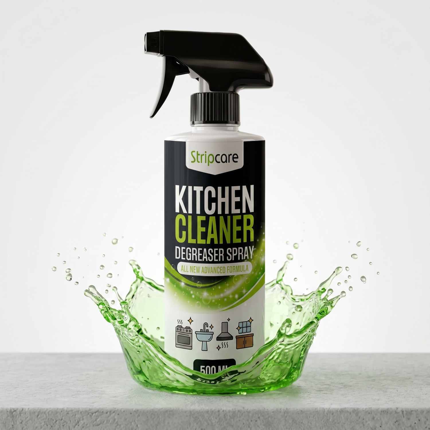 Image of PAXONIC Remove Oil & Stain & Greasy Surface Kitchen Cleaner (500 ml) Kitchen Cleaner (500.1 ml)