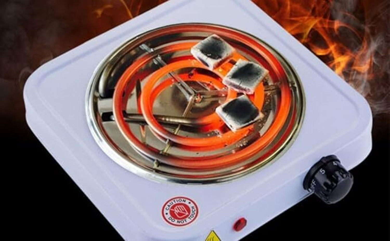 Image of TRENDING TREASURES 1000 W Induction Cooktop Jog Dial (White, HP-SingleCoil-001)