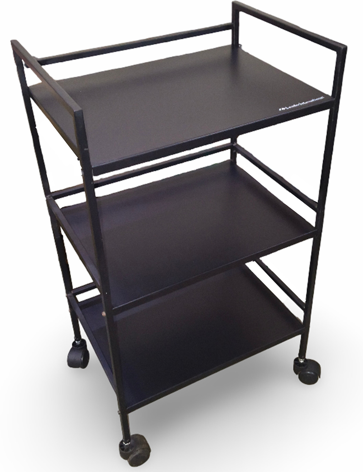 Image of Leader International Leader Multipurpose Trolley 3-Tier Metal Cart, with 360 Wheel (Black) Iron Kitchen Trolley (DIY(Do-It-Yourself))