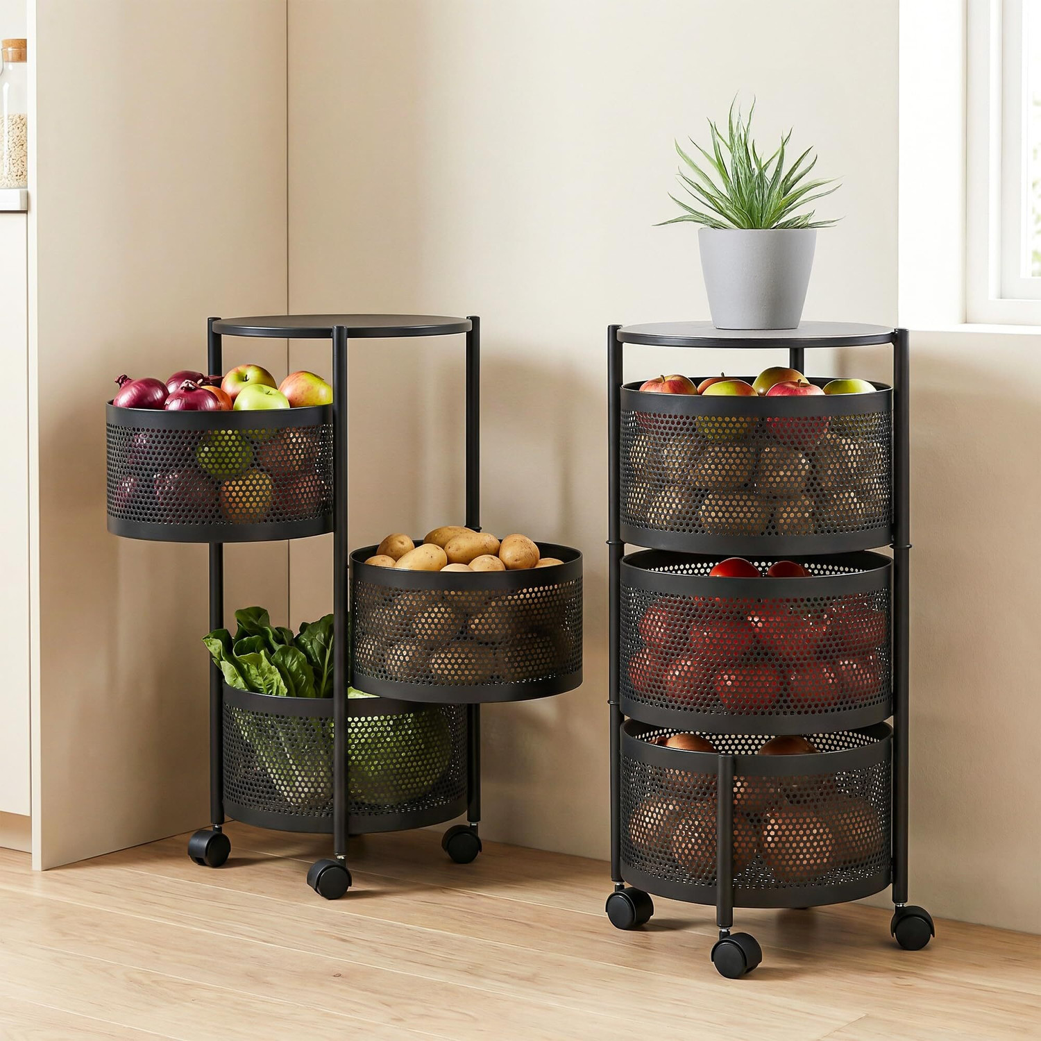 Image of QUISTAL 4 Layer Storage Organizer Multipurpose Slim Rack | White 4 Tier Utility Shelf with Wheels for Kitchen, Bedroom, Bathroom Plastic Kitchen Trolley (DIY(Do-It-Yourself))